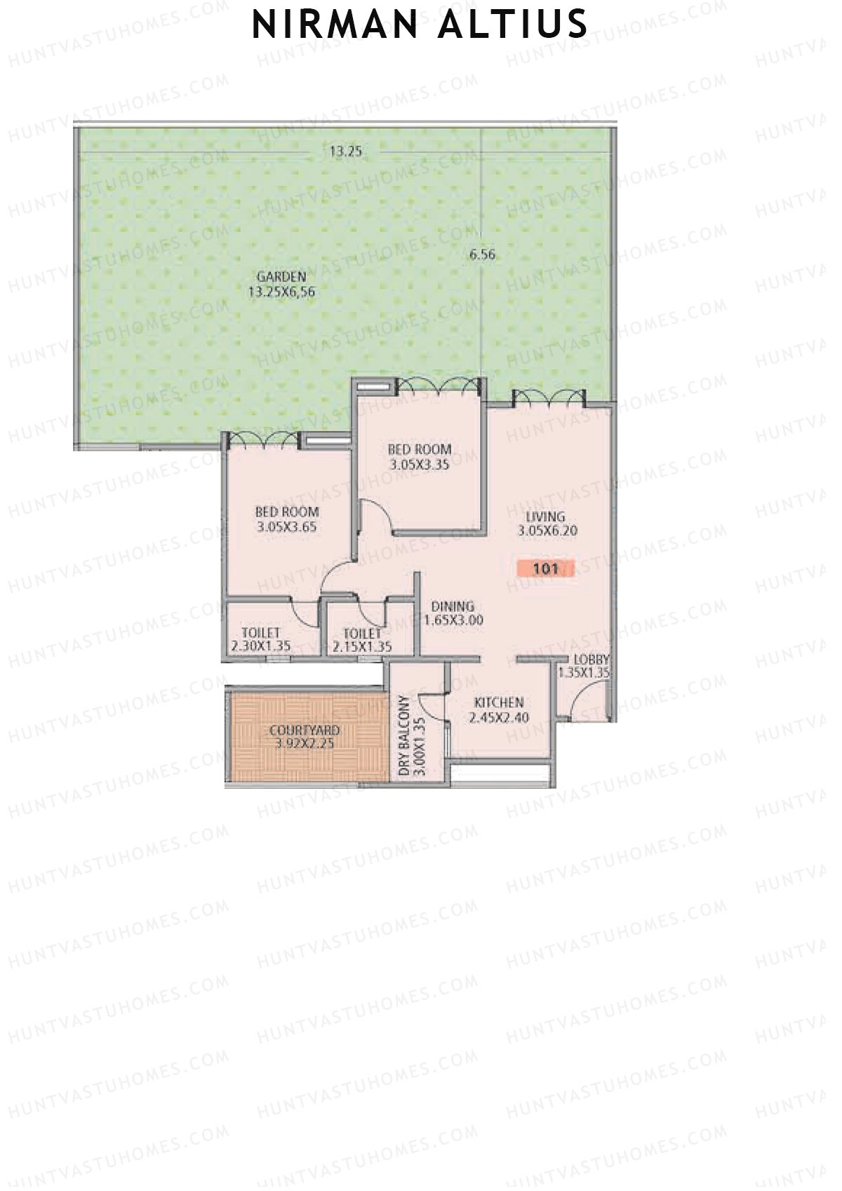 Nirman Altius Wing B Unit 1 Floor Plan