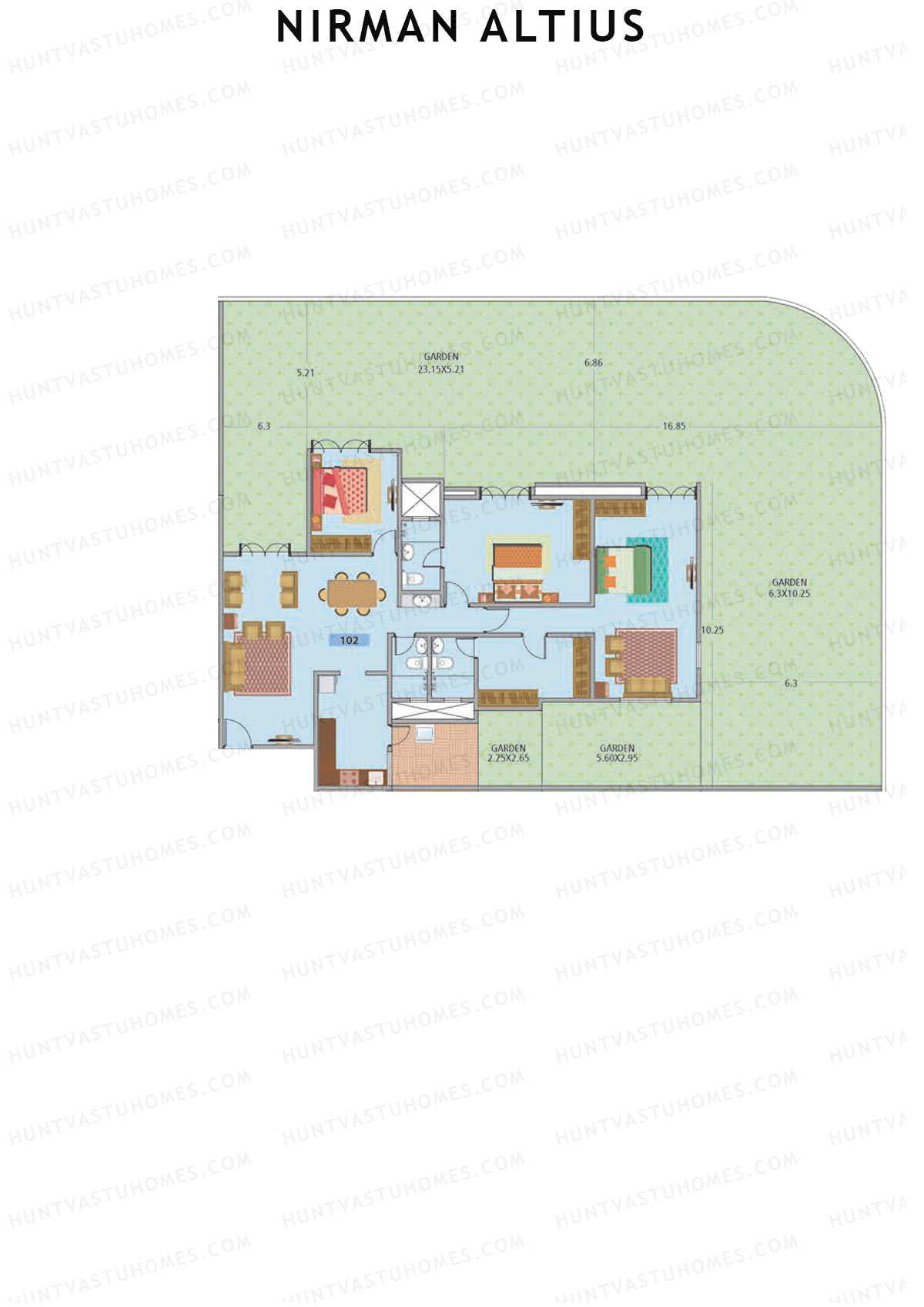 Nirman Altius Wing B Unit 2 Floor Plan