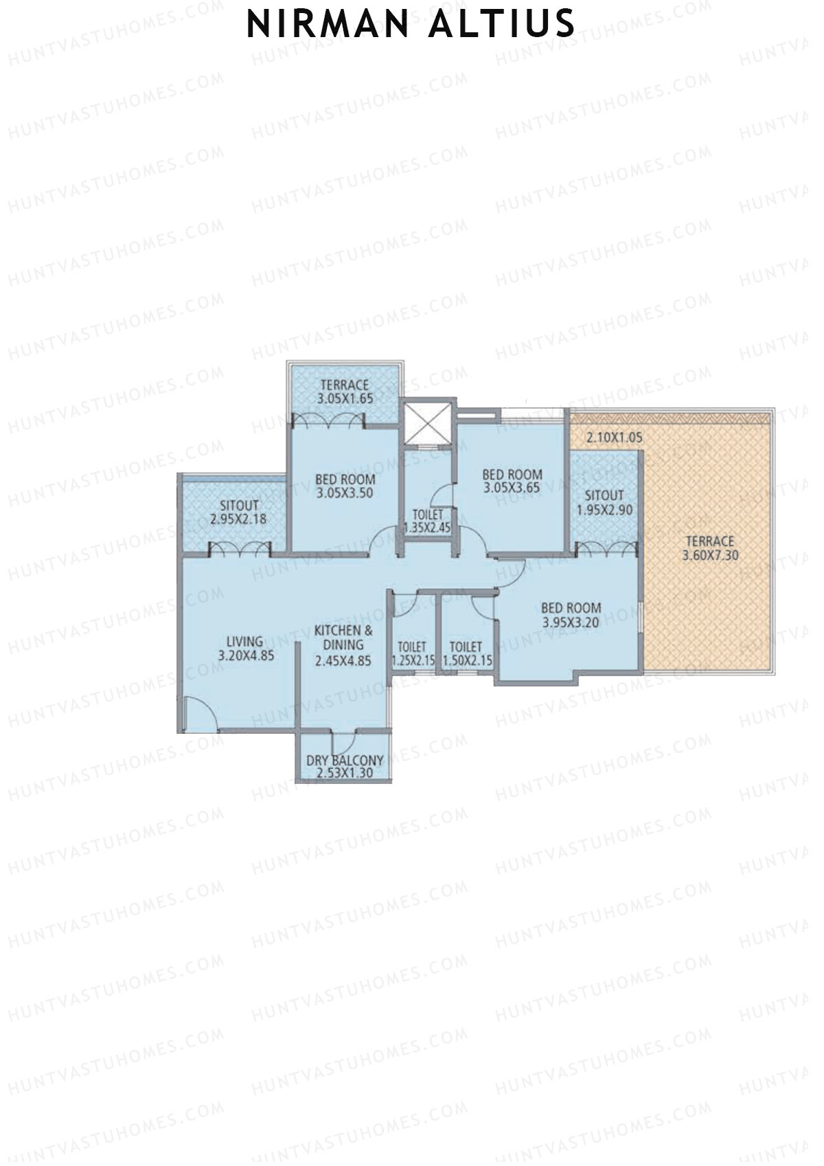 Nirman Altius Wing B Unit 2 Floor Plan