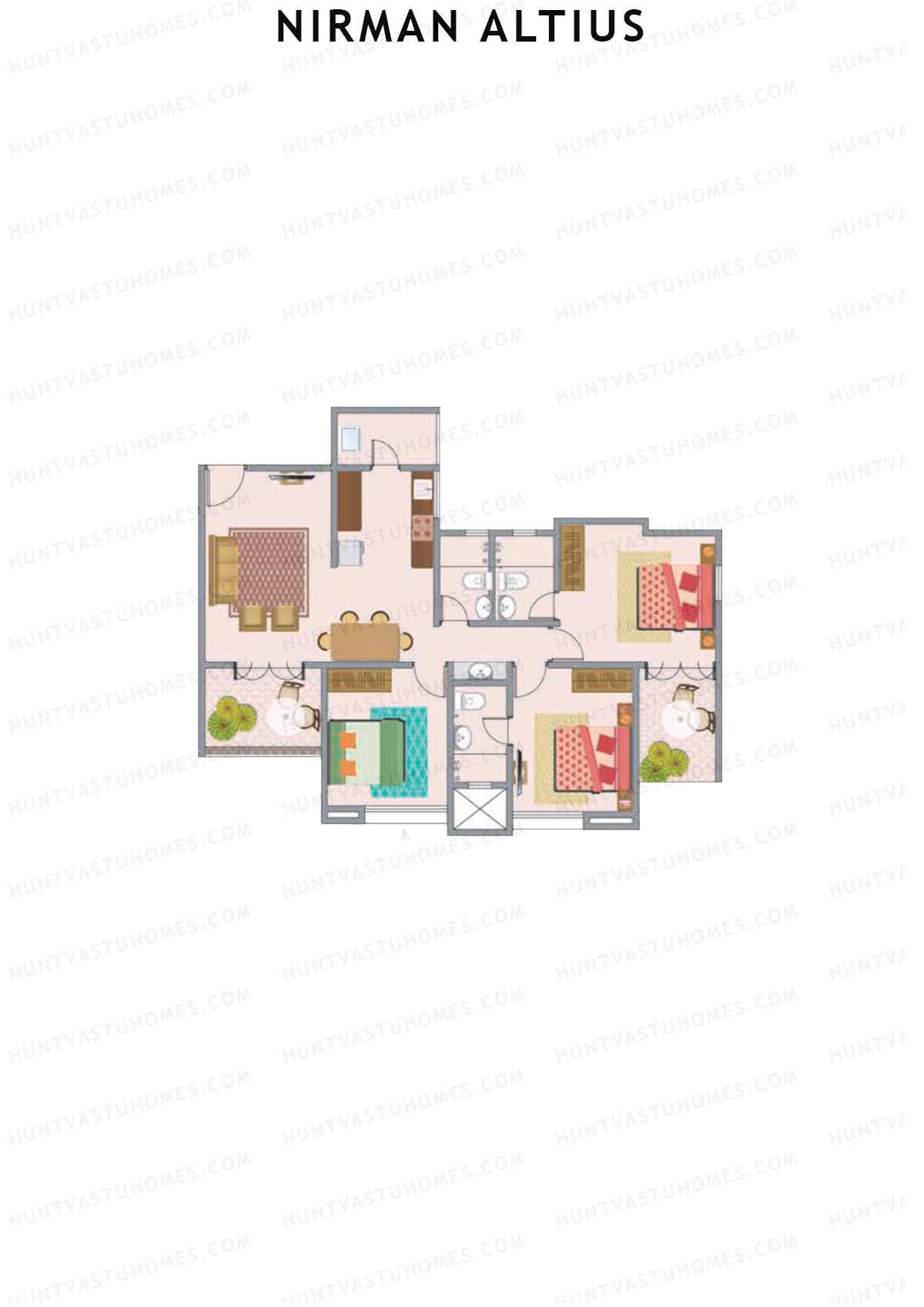 Nirman Altius Wing B Unit 3 Floor Plan