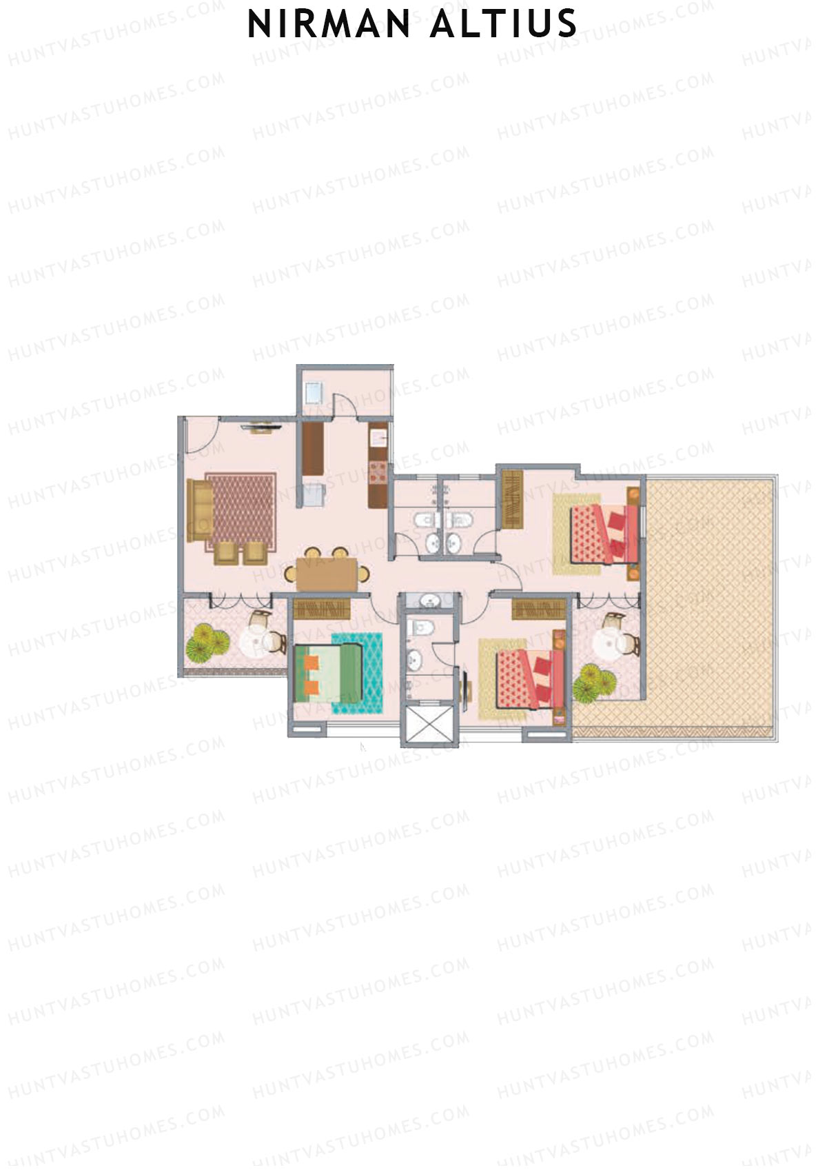 Nirman Altius Wing B Unit 3 Floor Plan