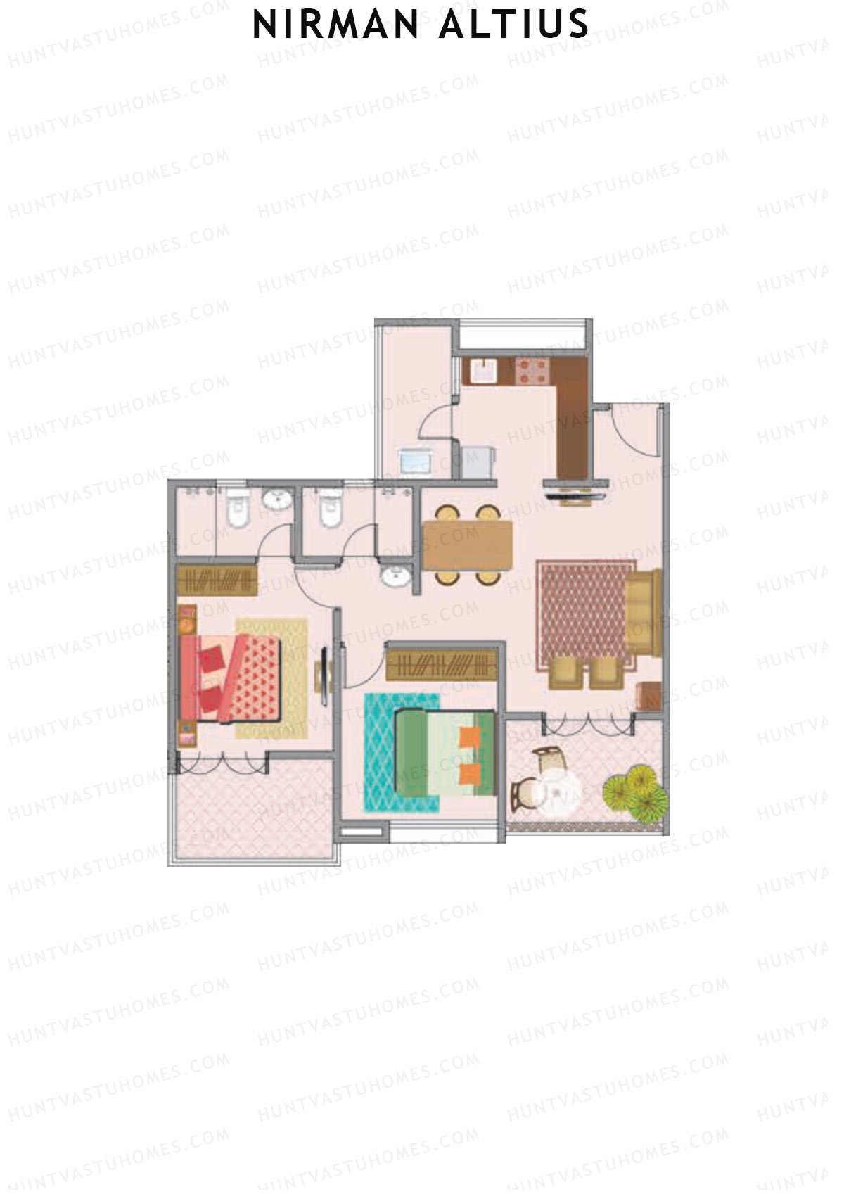 Nirman Altius Wing B Unit 4 Floor Plan