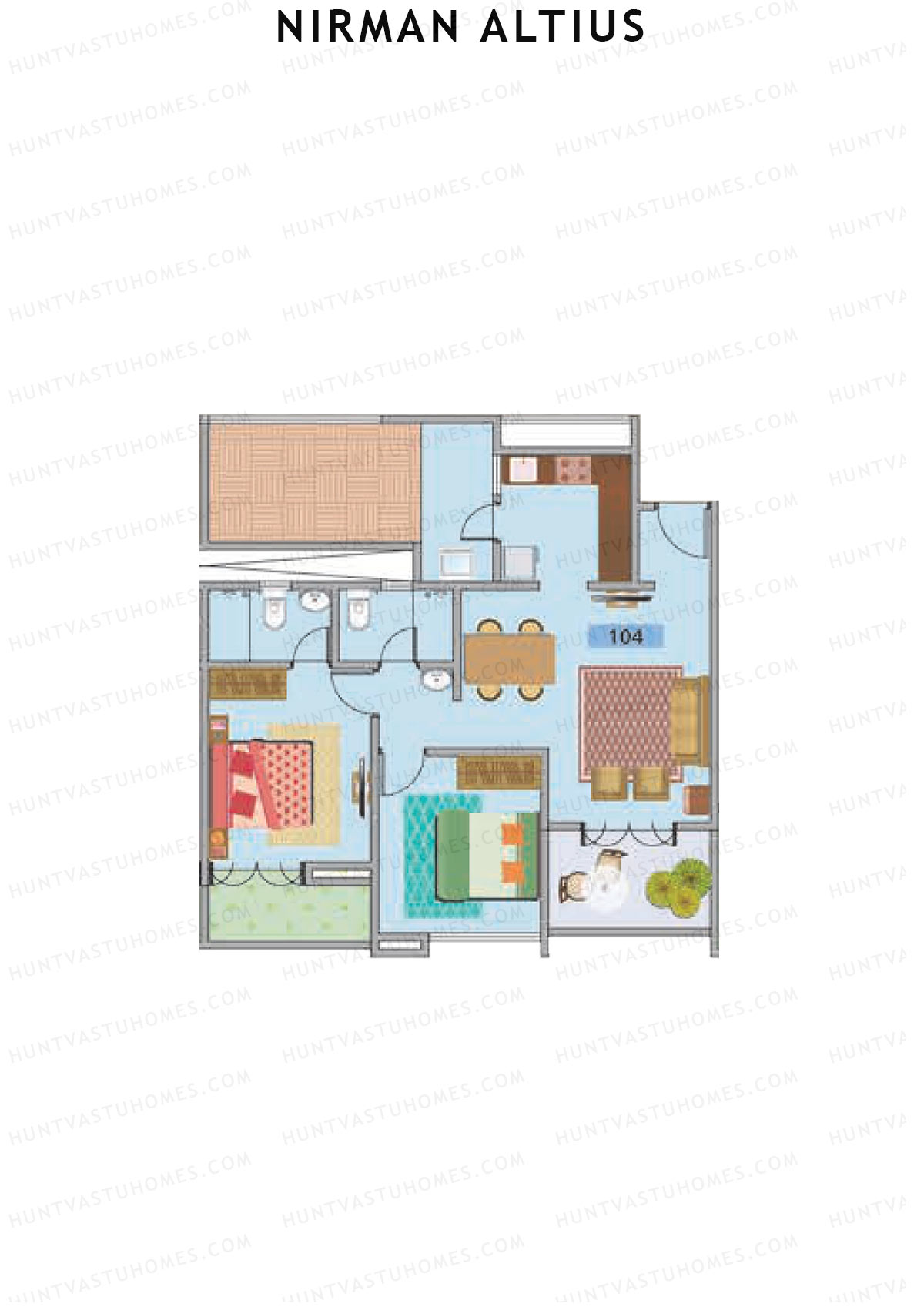 Nirman Altius Wing B Unit 4 Floor Plan