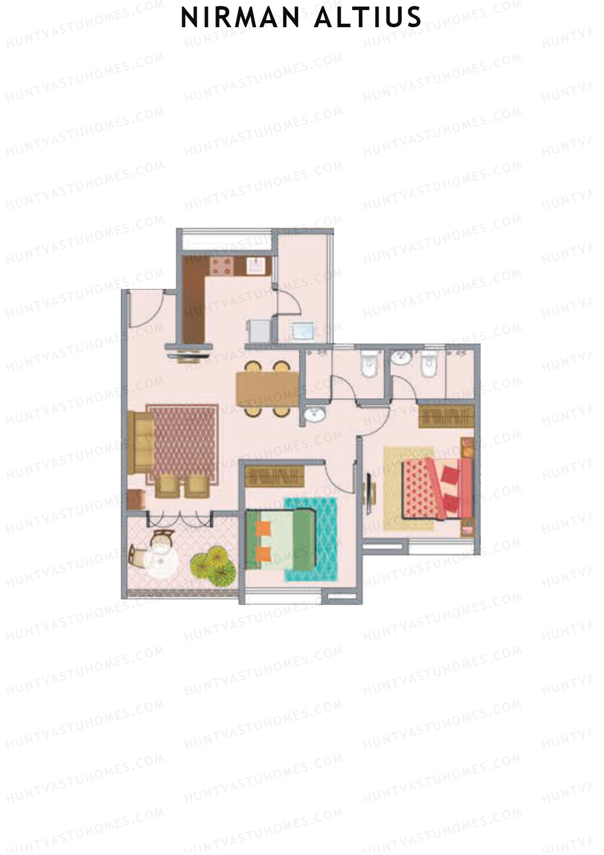 Nirman Altius Wing B Unit 5 Floor Plan