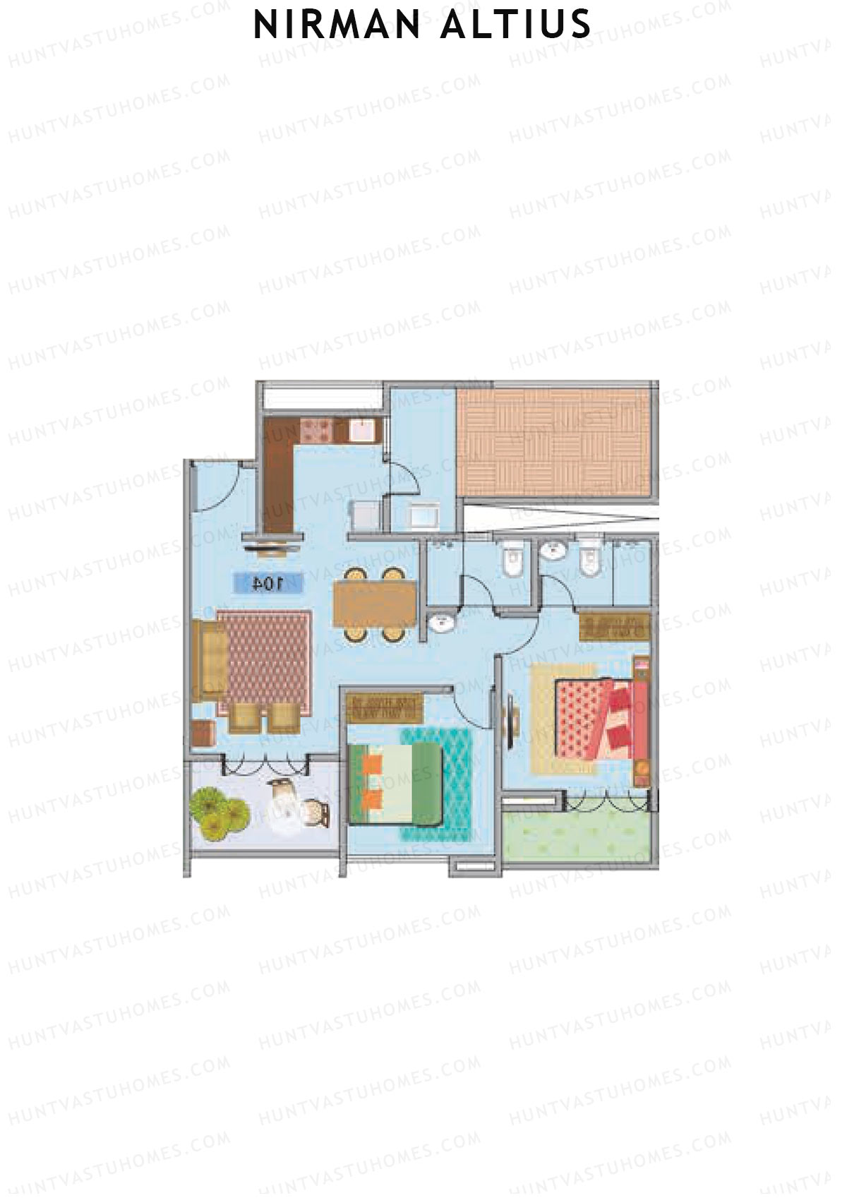 Nirman Altius Wing B Unit 5 Floor Plan