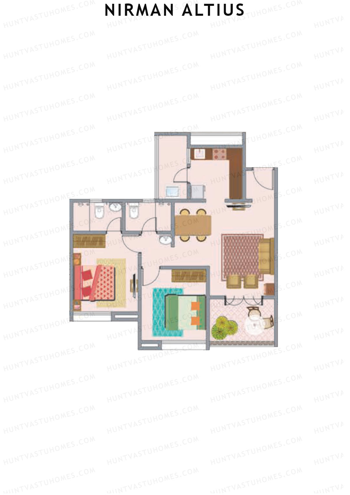 Nirman Altius Wing B Unit 6 Floor Plan