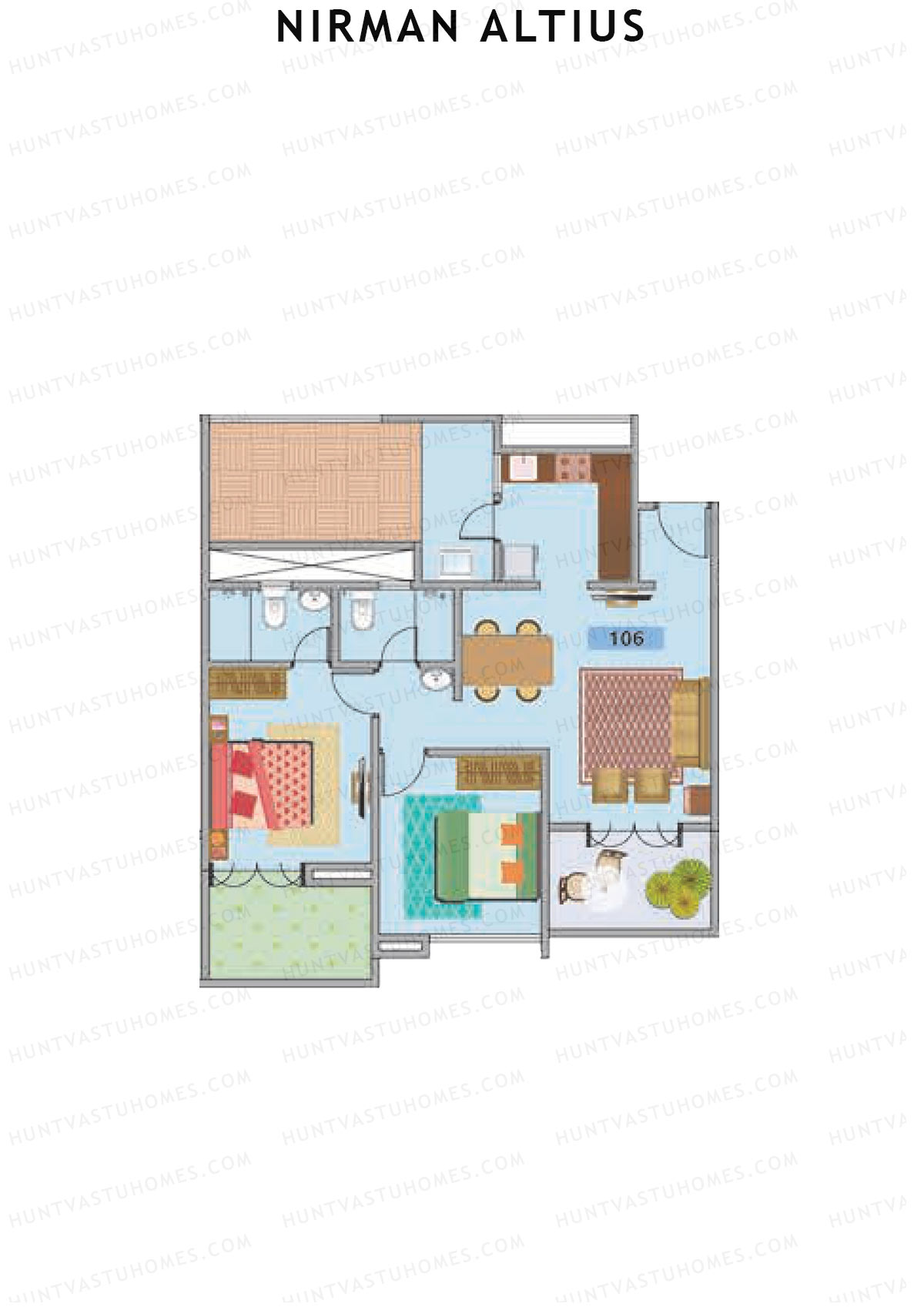 Nirman Altius Wing B Unit 6 Floor Plan