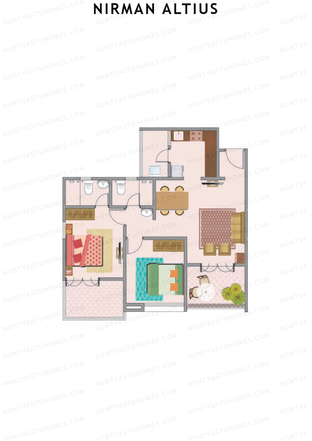 Nirman Altius Wing B Unit 7 Floor Plan