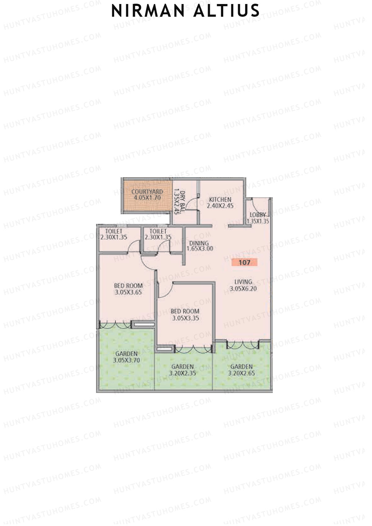 Nirman Altius Wing B Unit 7 Floor Plan