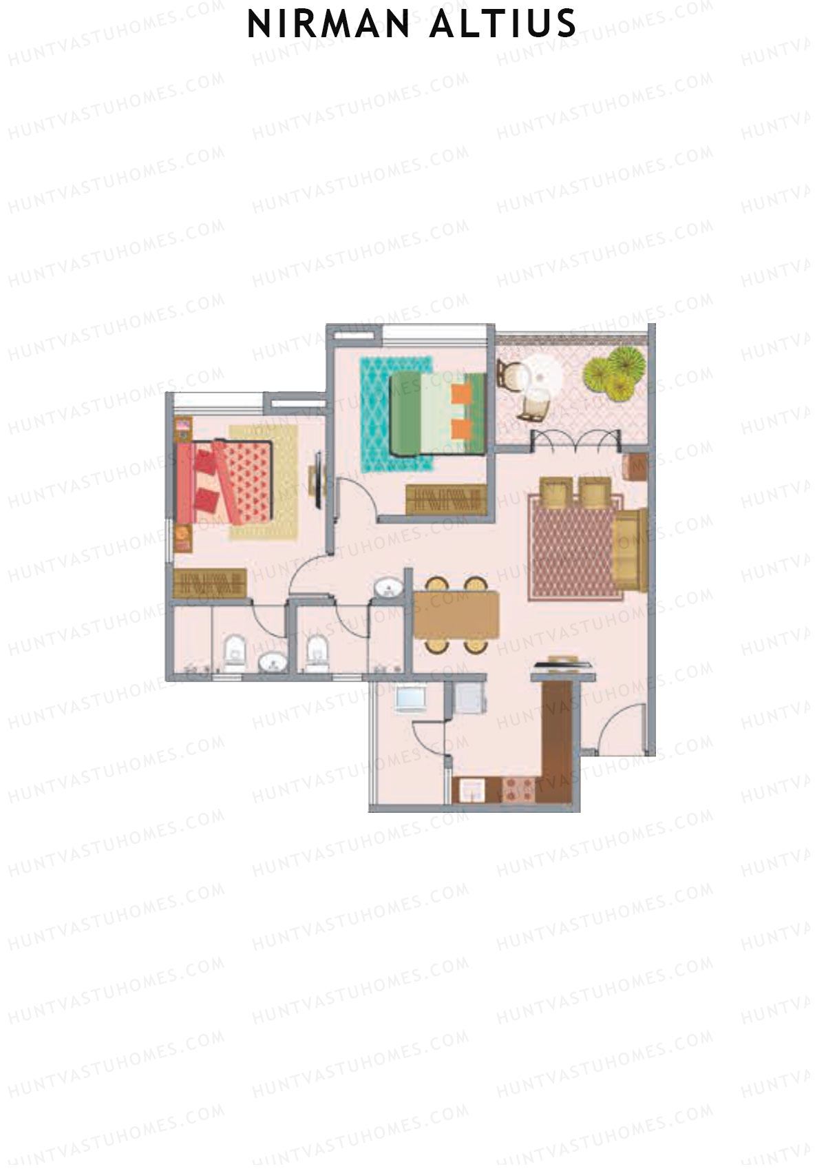 Nirman Altius Wing B Unit 8 Floor Plan