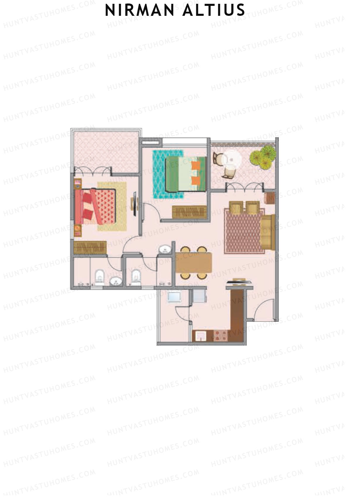 Nirman Altius Wing B Unit 8 Floor Plan