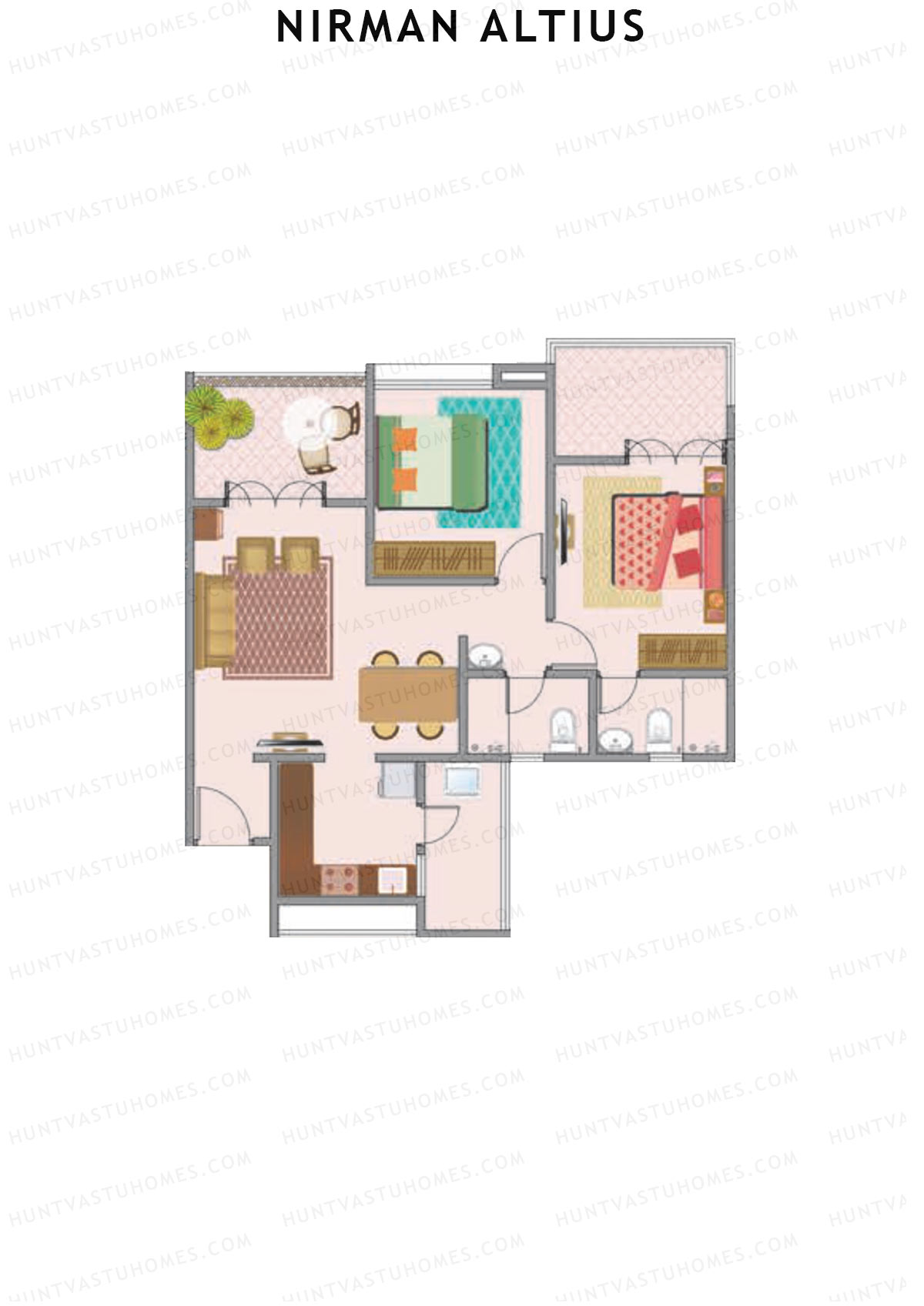 Nirman Altius Wing B Unit 9 Floor Plan