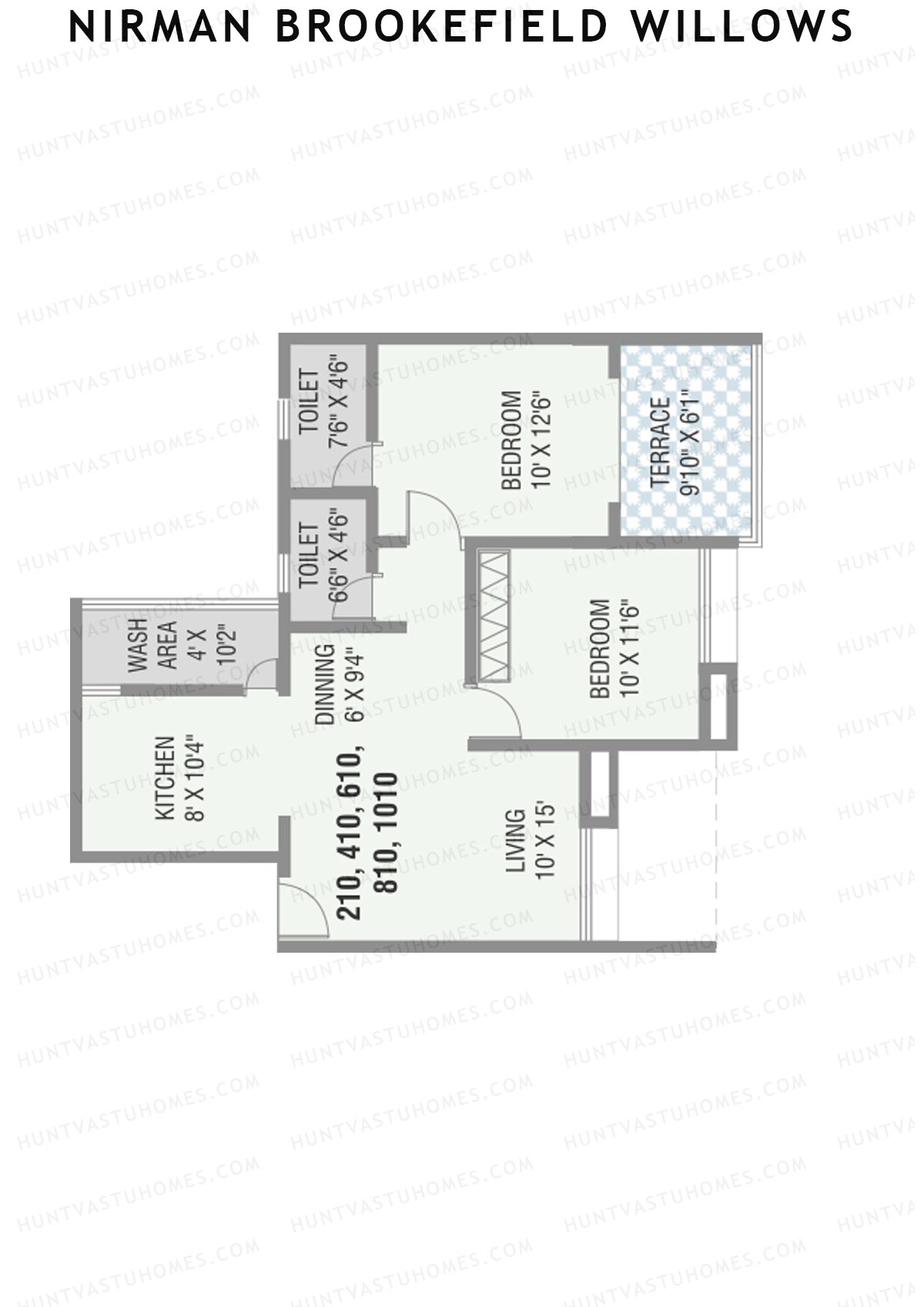 Nirman Brookefield Willows Wing A2 Unit 10 Floor Plan