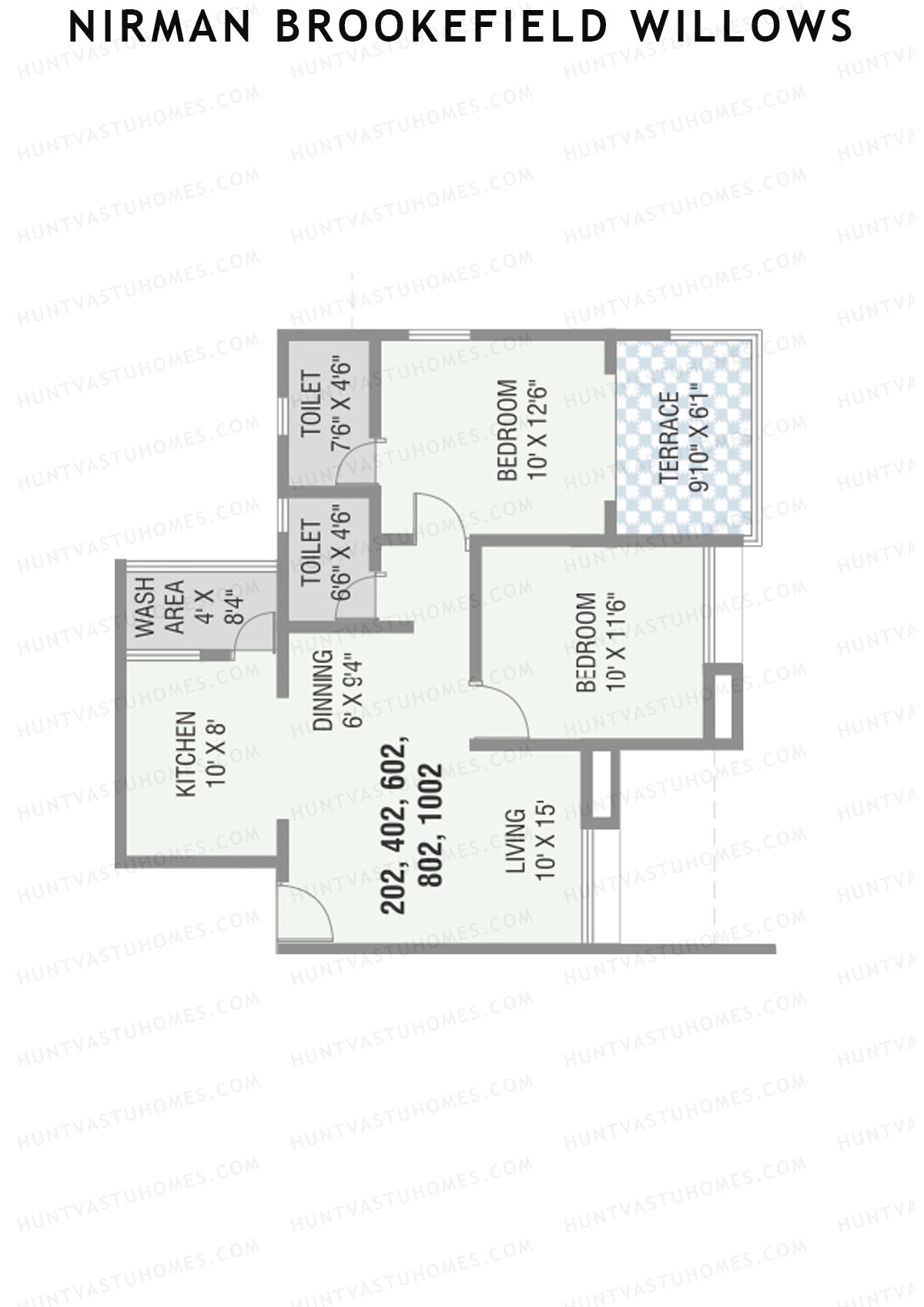 Nirman Brookefield Willows Wing A2 Unit 2 Floor Plan