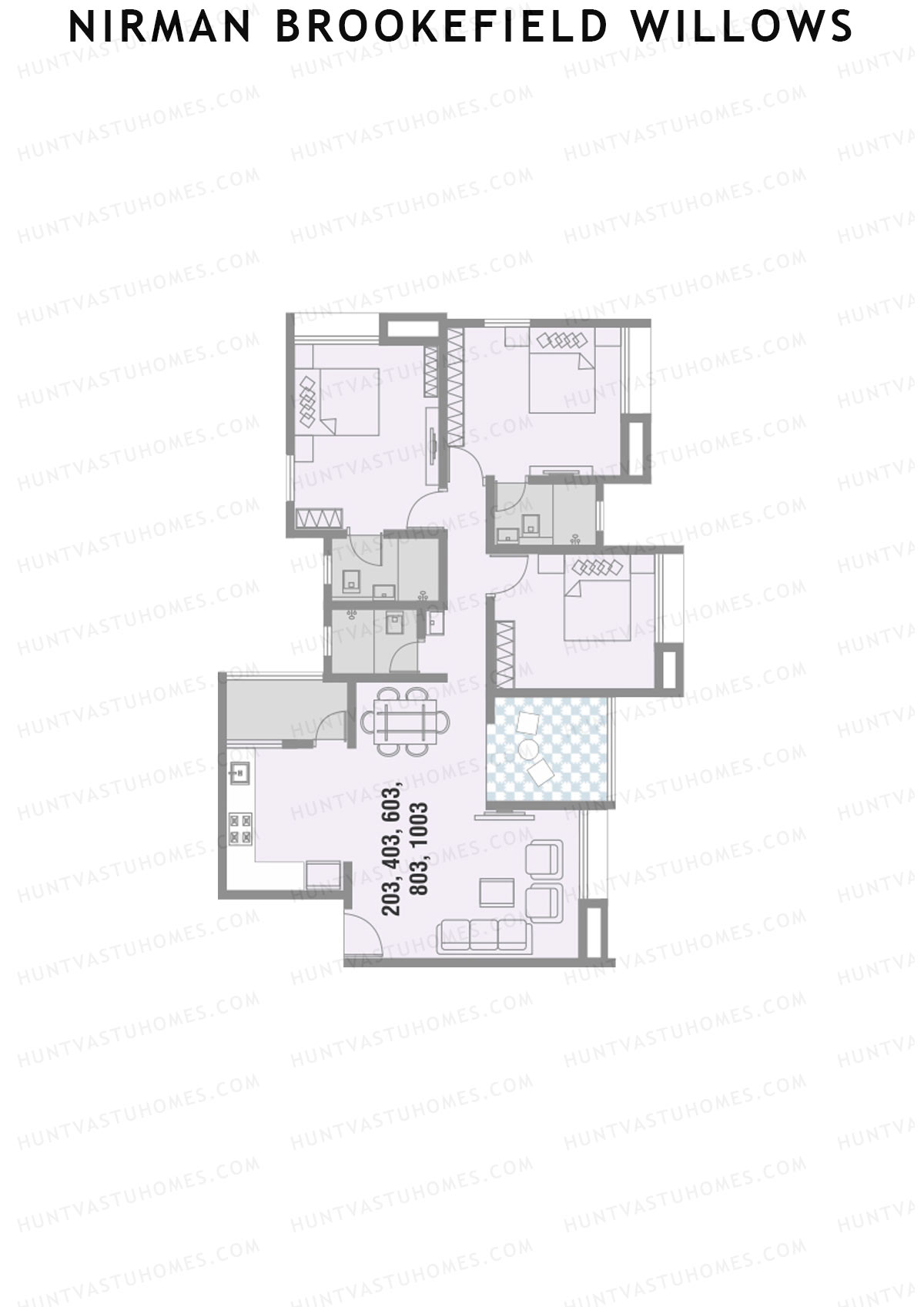 Nirman Brookefield Willows Wing A2 Unit 3 Floor Plan