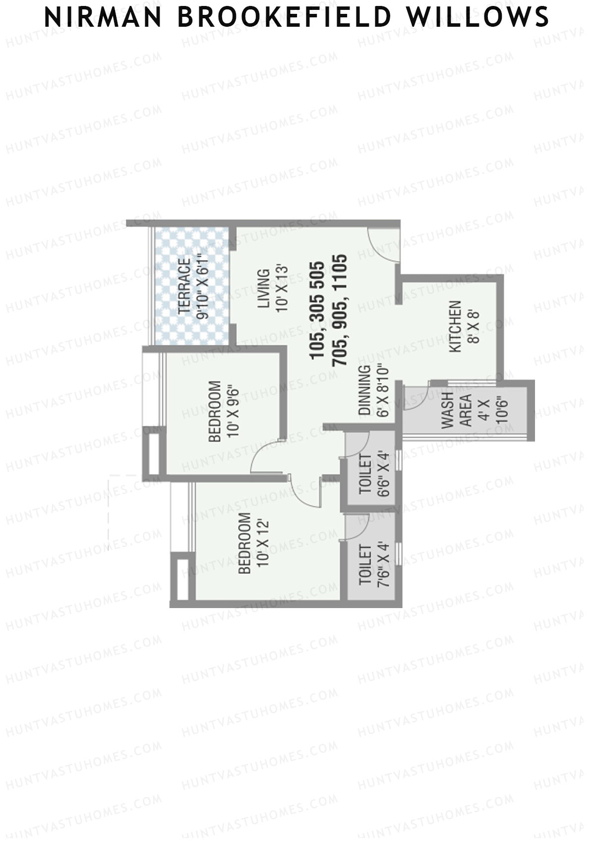 Nirman Brookefield Willows Wing A2 Unit 5 Floor Plan
