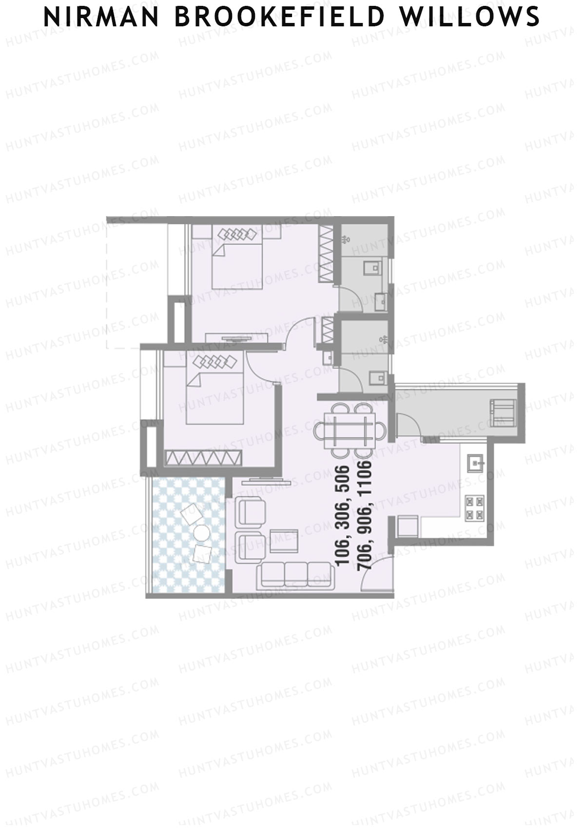 Nirman Brookefield Willows Wing A2 Unit 6 Floor Plan