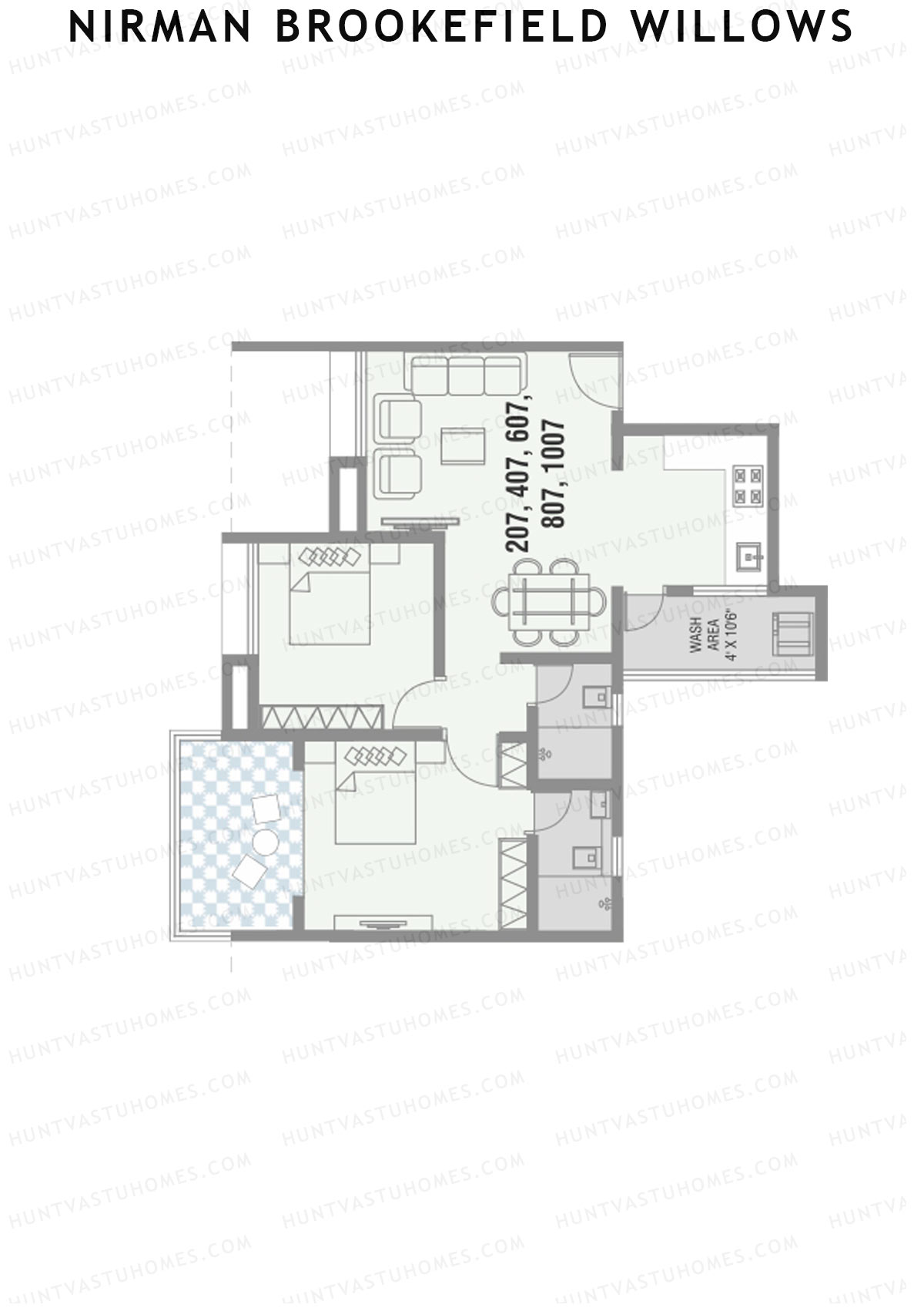 Nirman Brookefield Willows Wing A2 Unit 7 Floor Plan