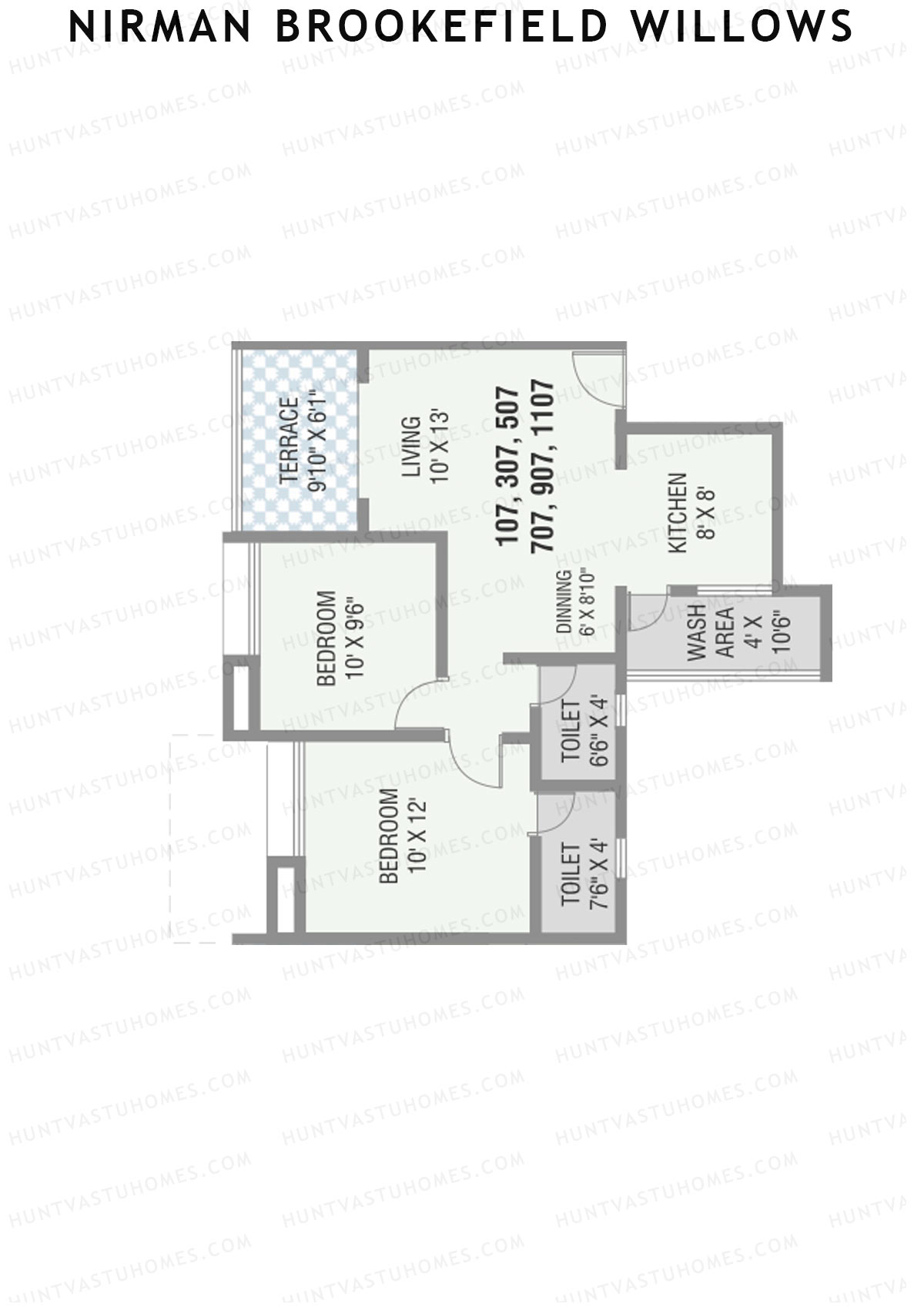 Nirman Brookefield Willows Wing A2 Unit 7 Floor Plan