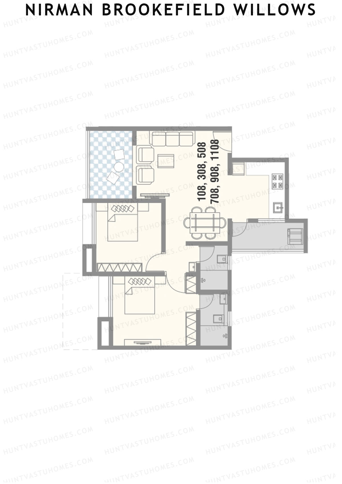 Nirman Brookefield Willows Wing A2 Unit 8 Floor Plan