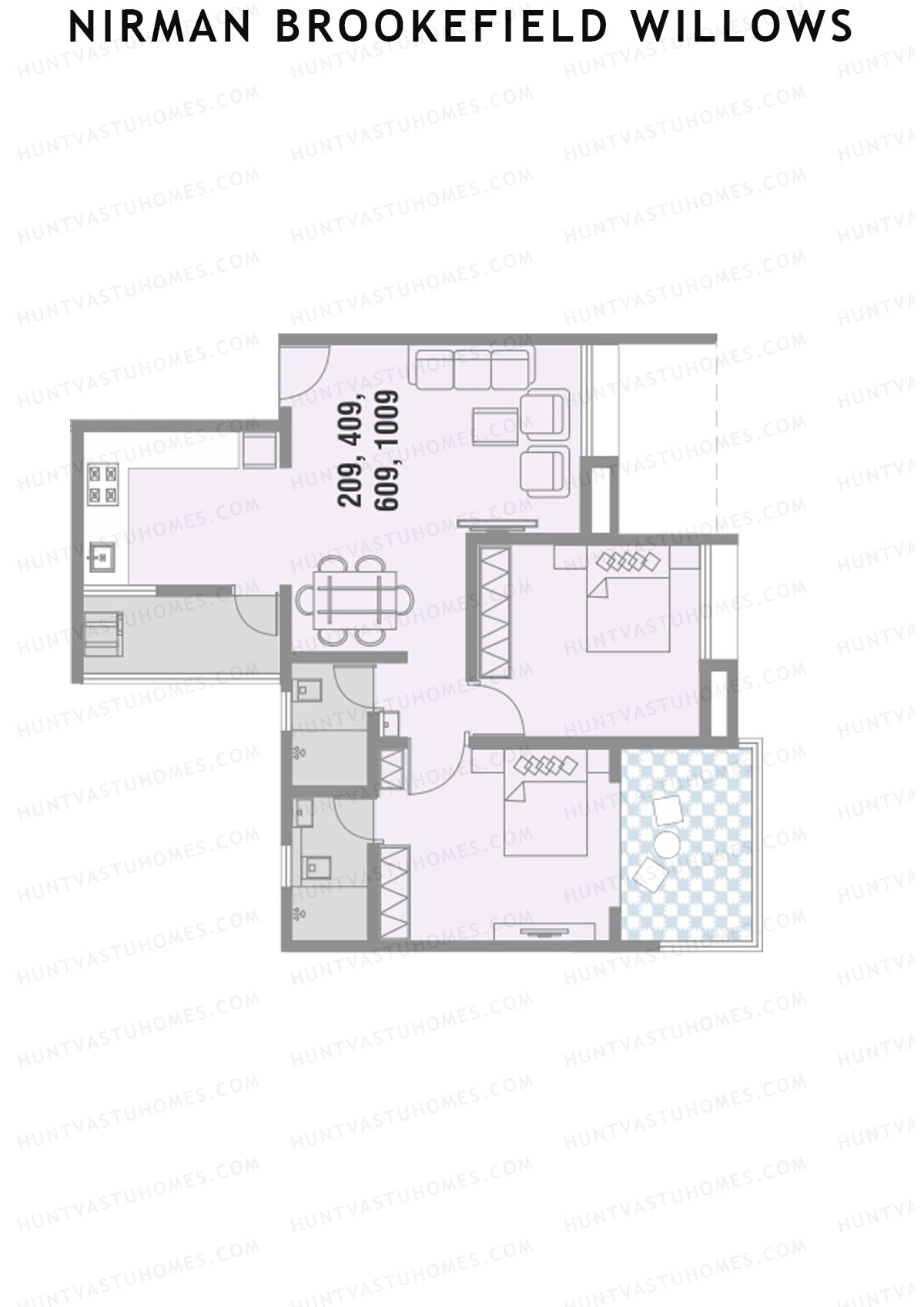 Nirman Brookefield Willows Wing A2 Unit 9 Floor Plan