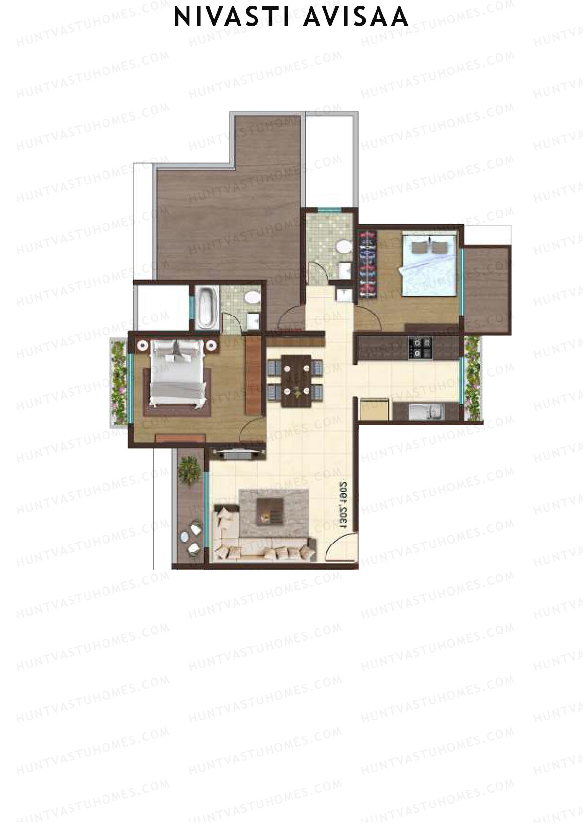 Nivasti Avisaa Tower A Unit 1 Floor Plan