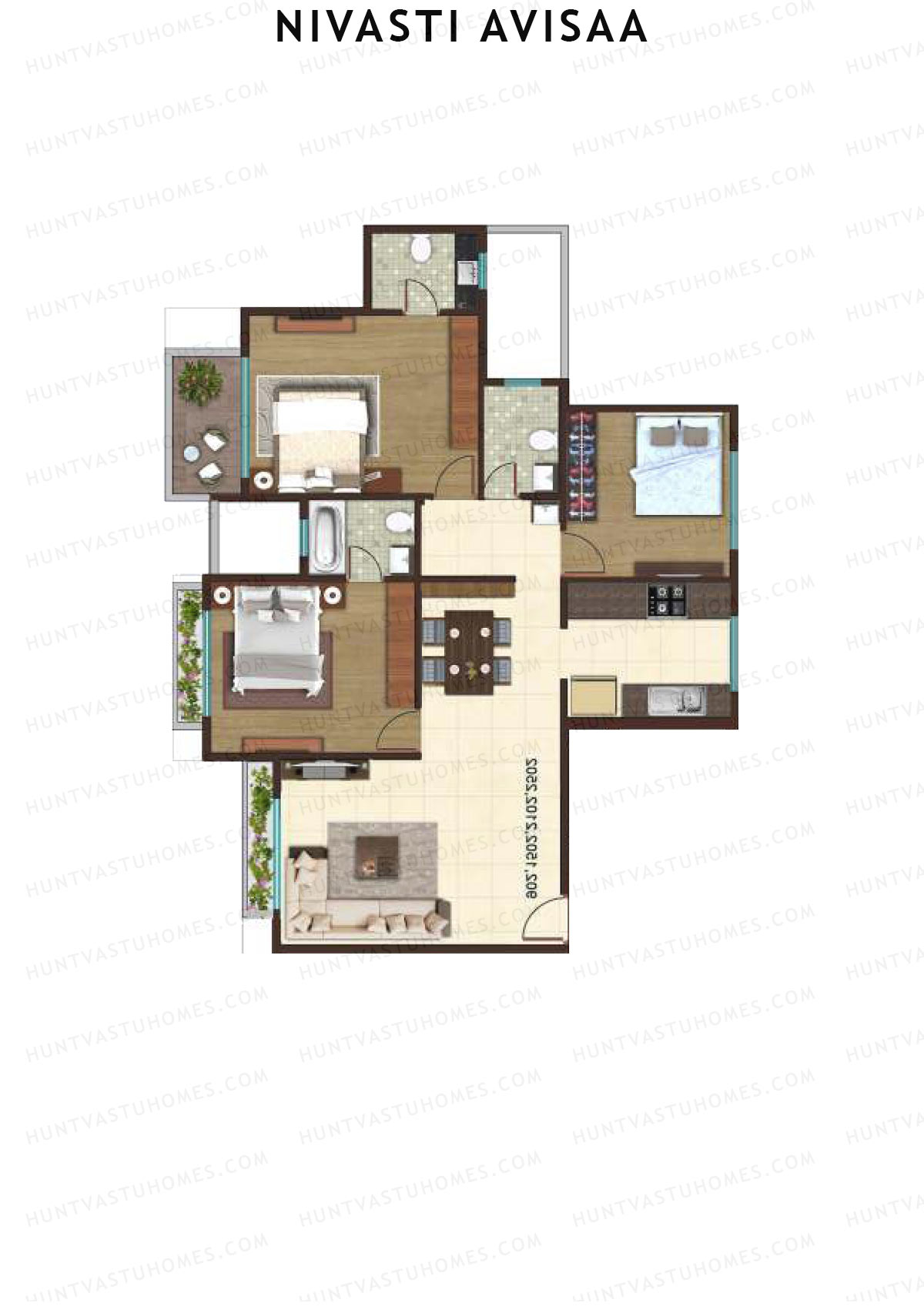 Nivasti Avisaa Tower A Unit 1 Floor Plan