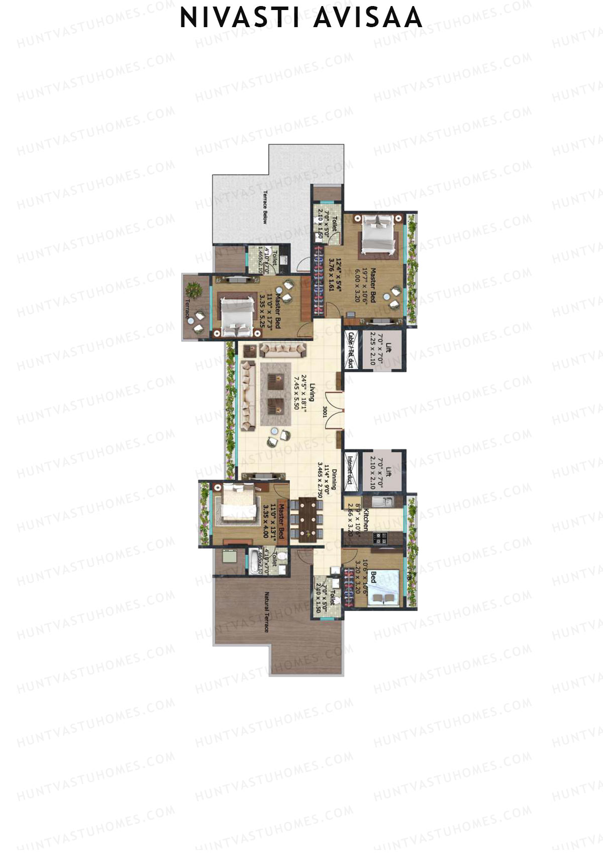 Nivasti Avisaa Tower A Unit 1 Floor Plan