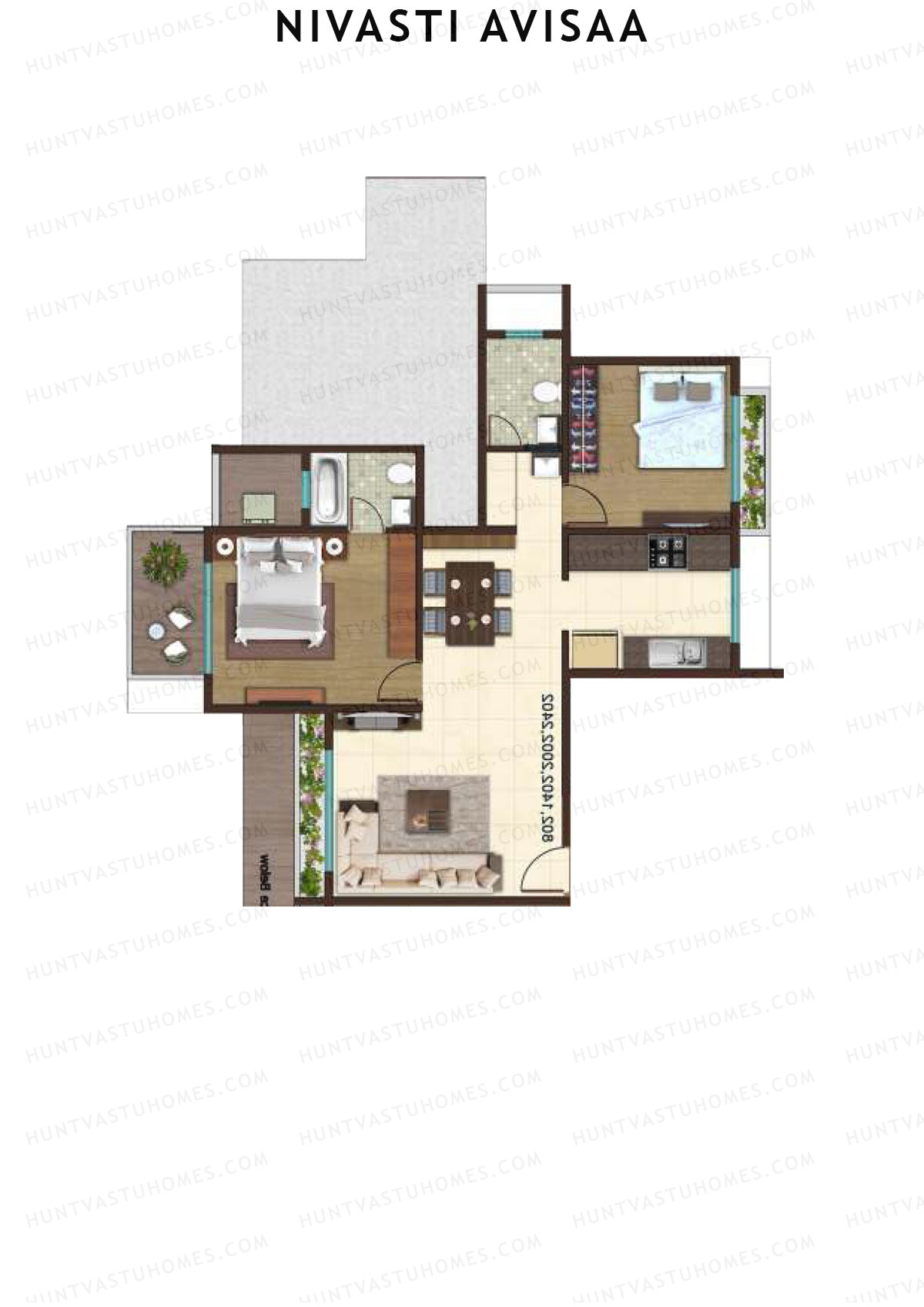 Nivasti Avisaa Tower A Unit 1 Floor Plan