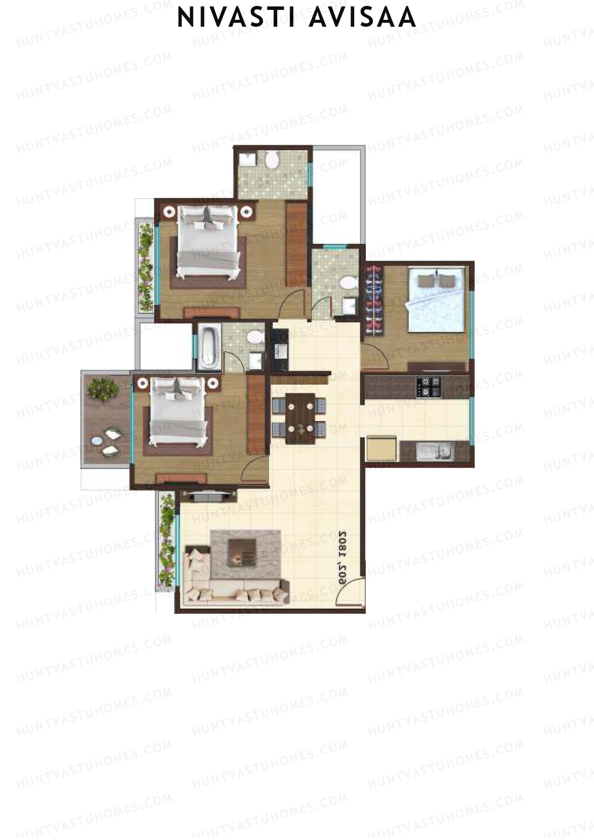 Nivasti Avisaa Tower A Unit 1 Floor Plan