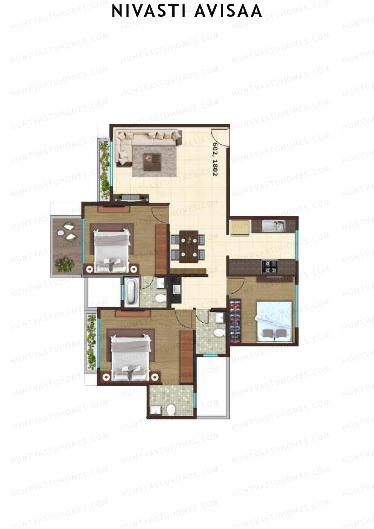 Nivasti Avisaa Tower A Unit 2 Floor Plan