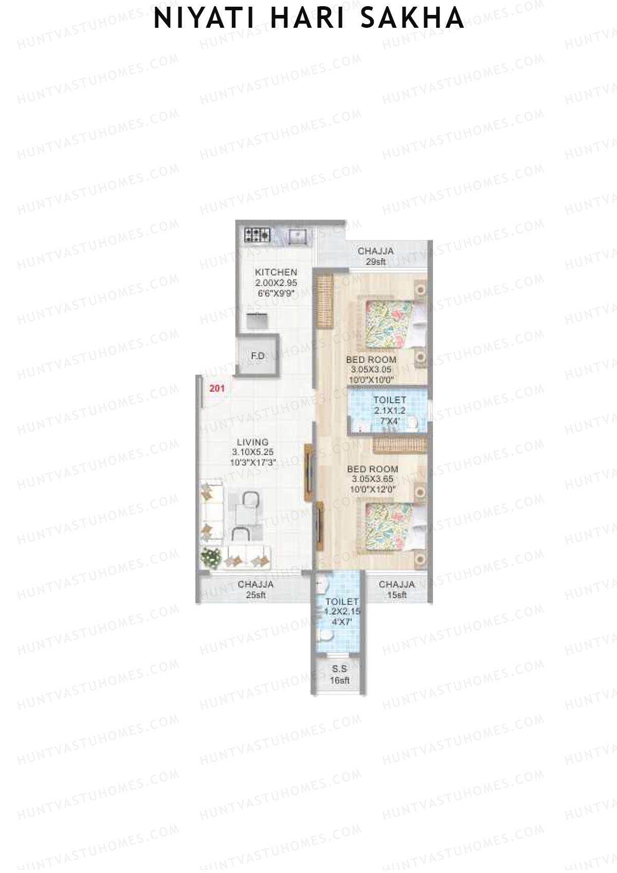Niyati Hari Sakha Tower A Unit 1 Floor Plan