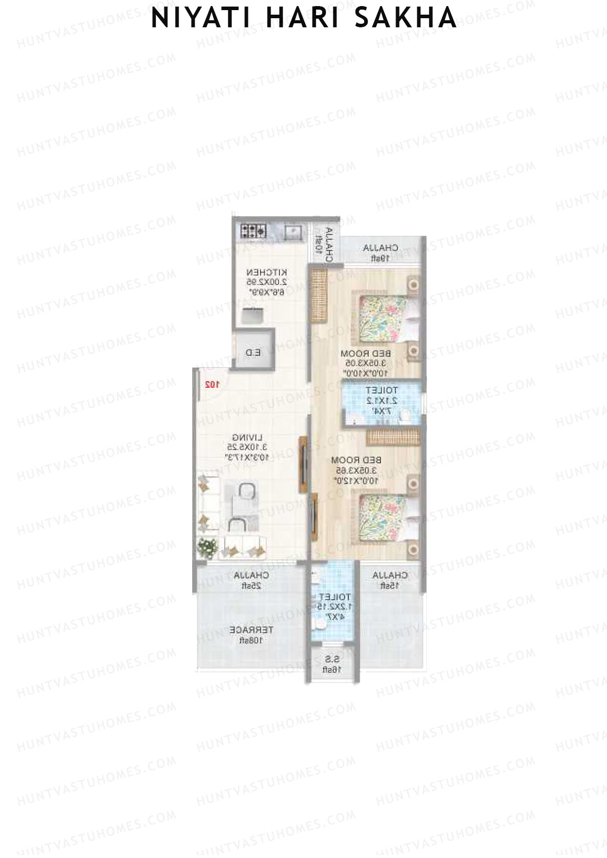 Niyati Hari Sakha Tower A Unit 1 Floor Plan