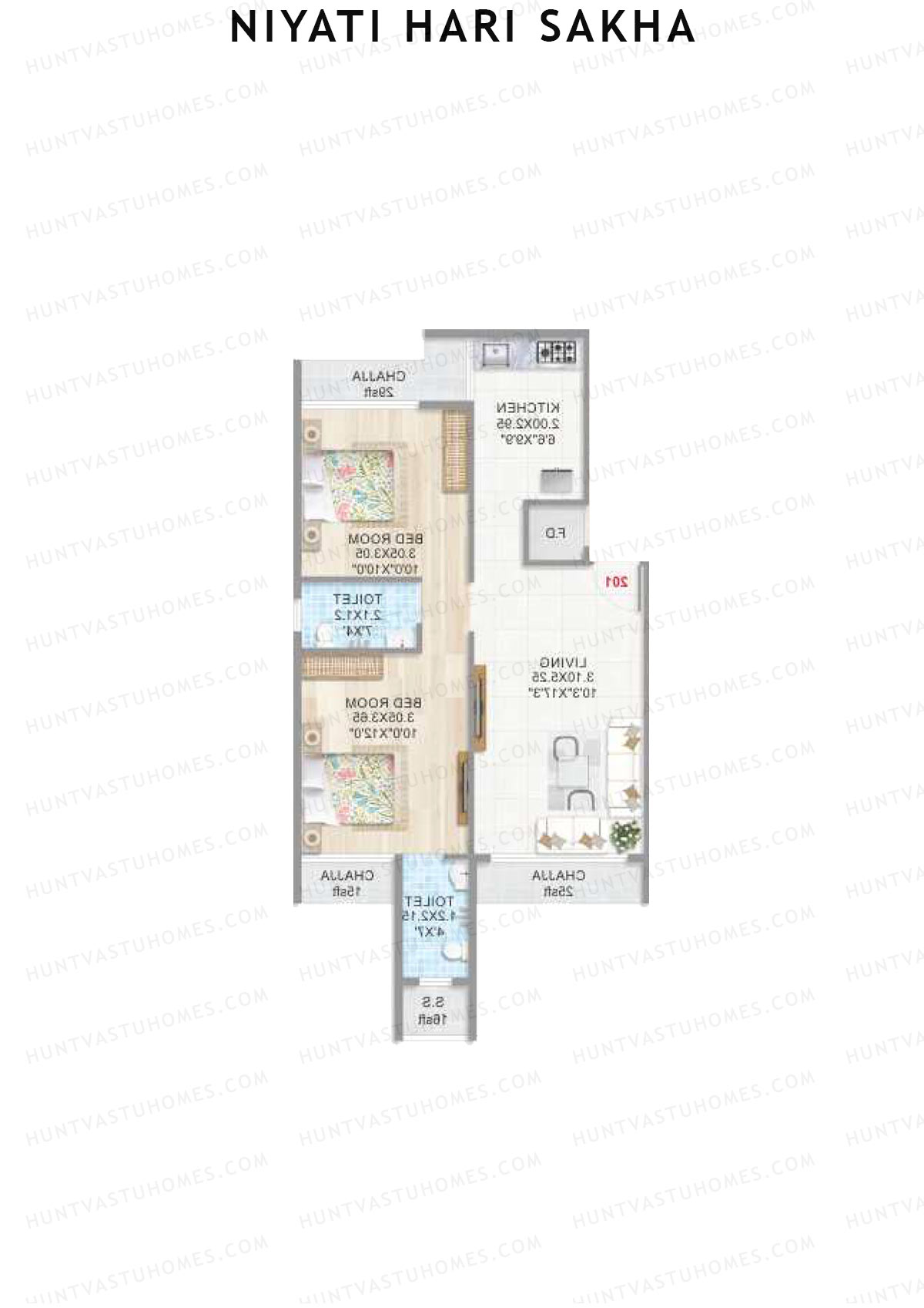 Niyati Hari Sakha Tower A Unit 2 Floor Plan