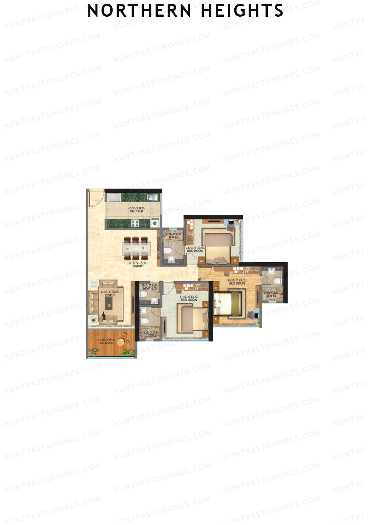 Northern Heights Tower 1 Unit 1 Floor Plan