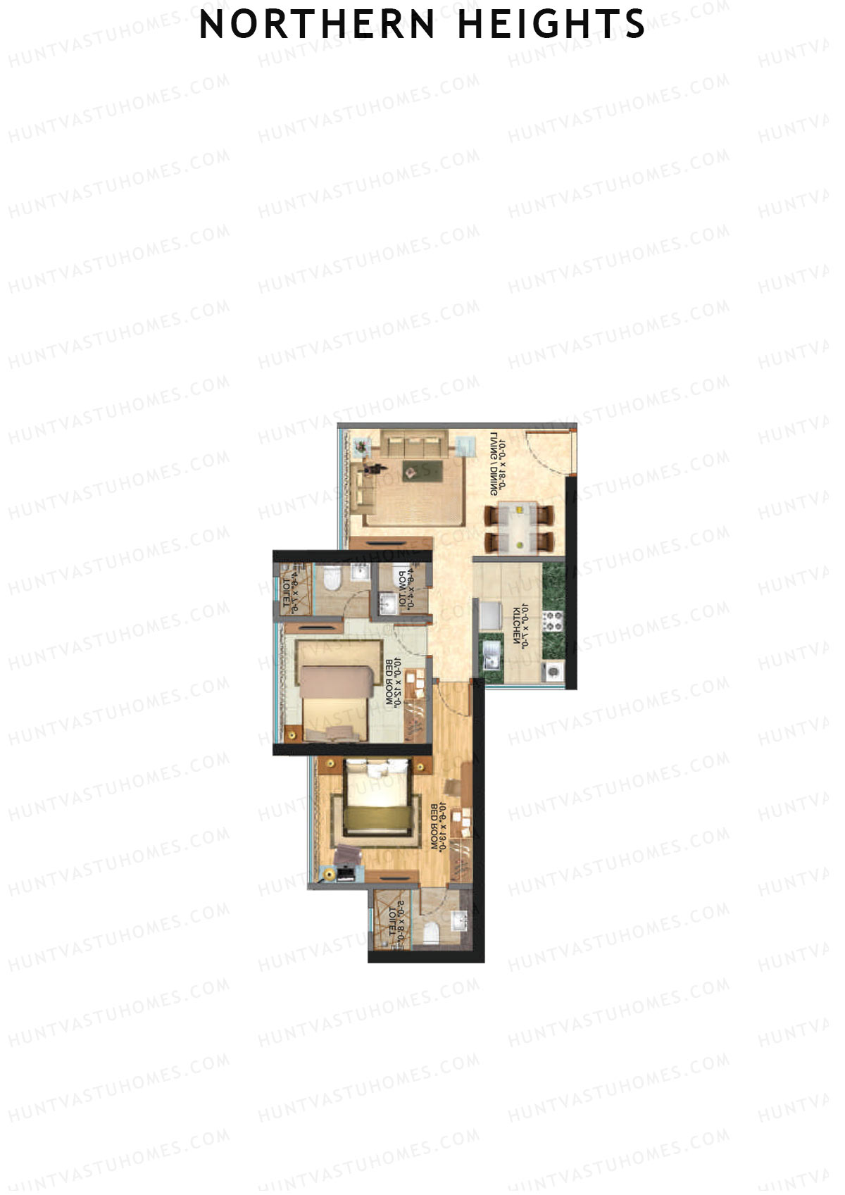 Northern Heights Tower 1 Unit 3 (Type C) Floor Plan