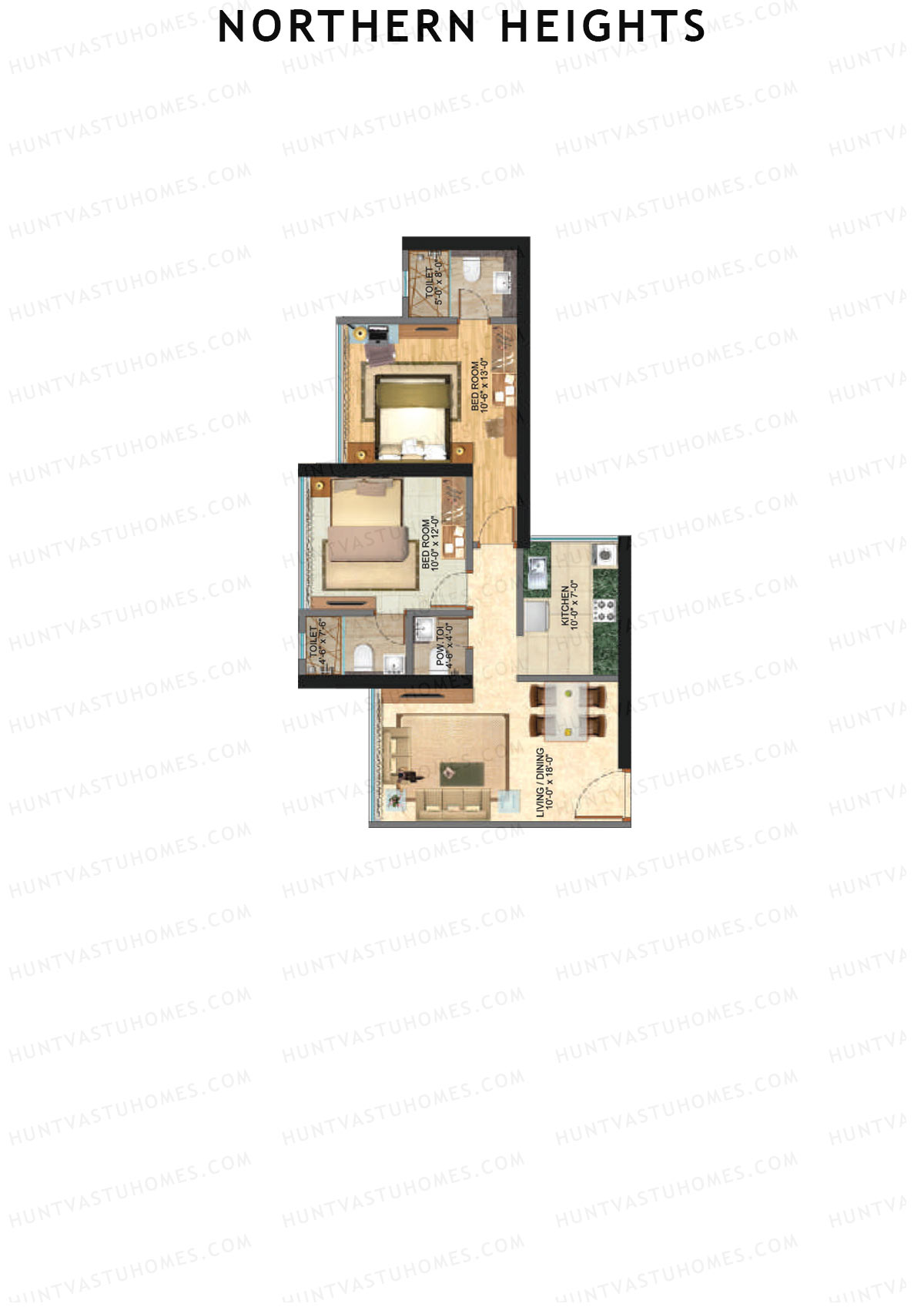 Northern Heights Tower 1 Unit 4 (Type C) Floor Plan