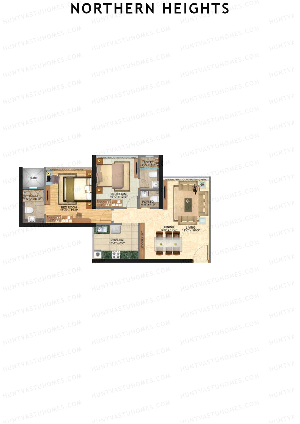 Northern Heights Tower 1 Unit 5 (Type A) Floor Plan