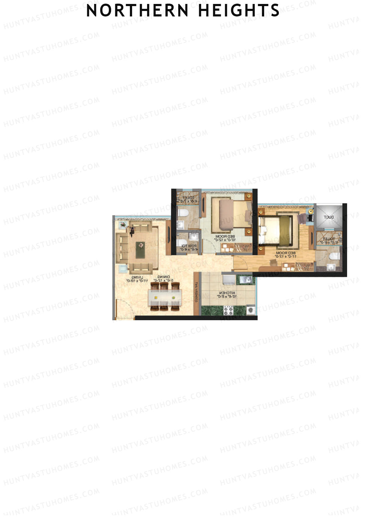 Northern Heights Tower 1 Unit 6 (Type A) Floor Plan