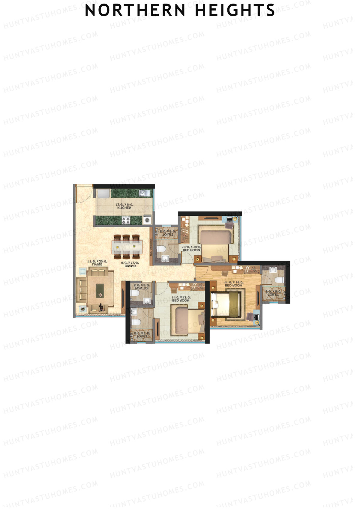 Northern Heights Tower 2 Unit 1 Floor Plan