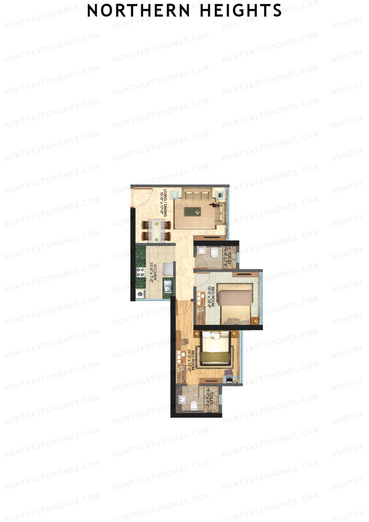 Northern Heights Tower 2 Unit 6 (Type B) Floor Plan