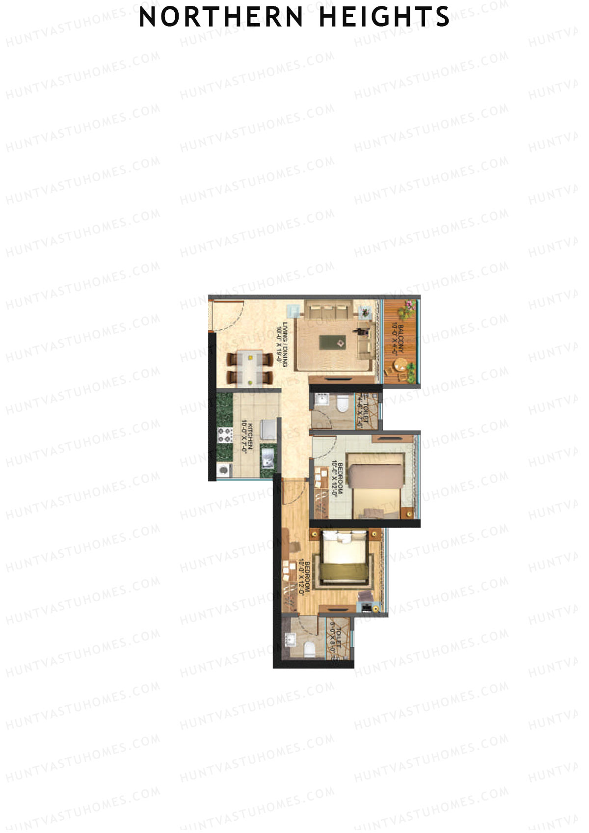Northern Heights Tower 2 Unit 6 (Type B) Floor Plan