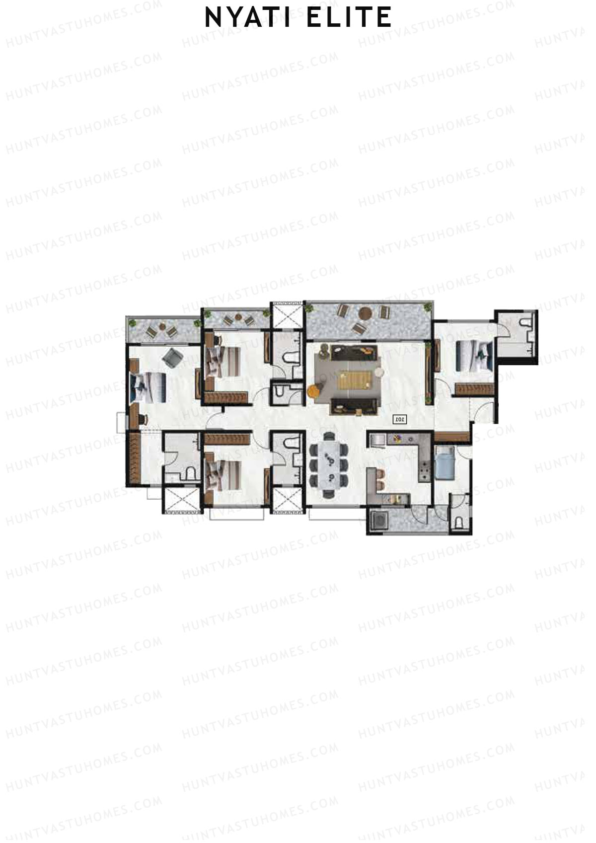 Nyati Elite Wing G Unit 2 Floor Plan