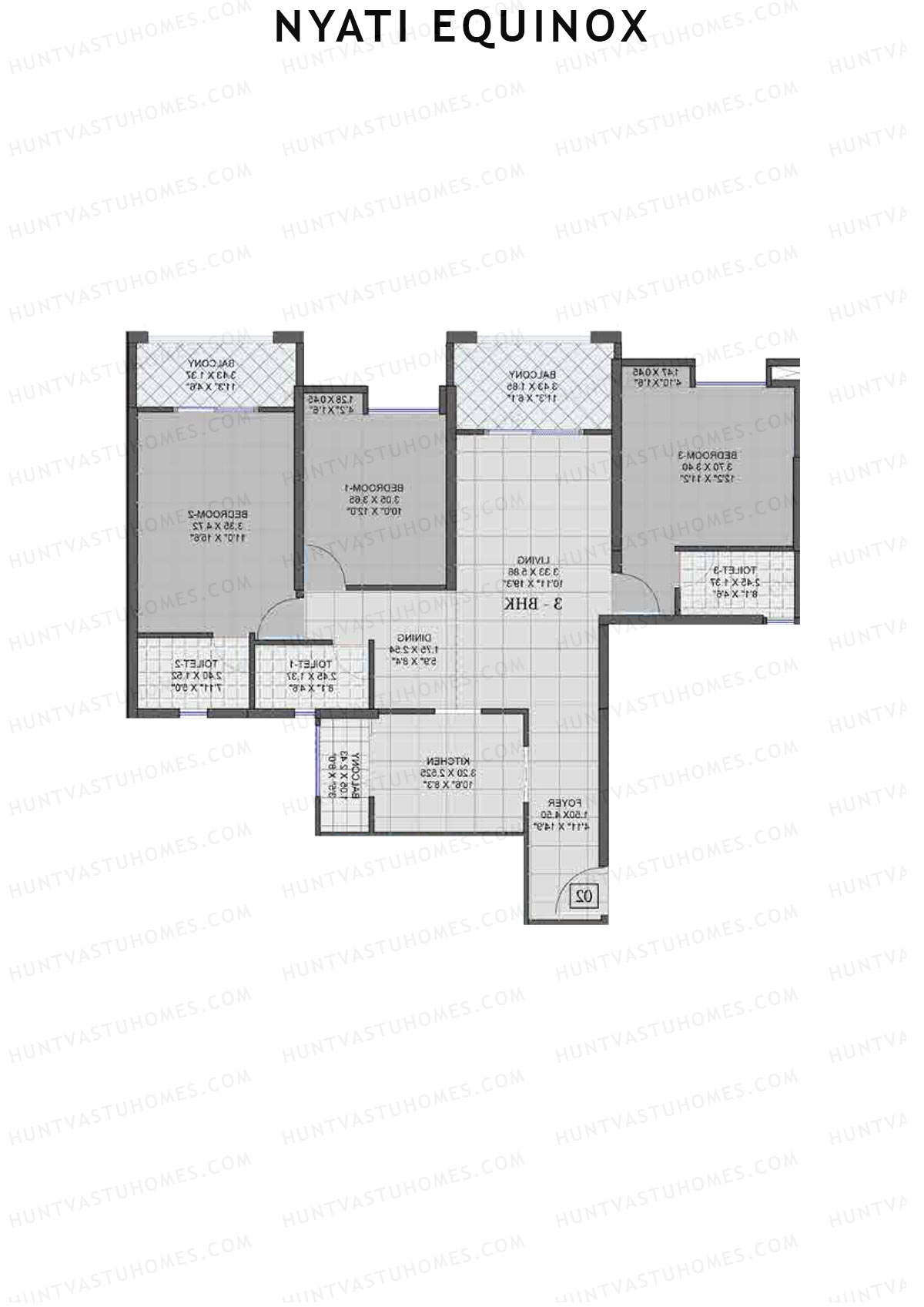 Nyati Equinox Tower 1C Unit 1 Floor Plan