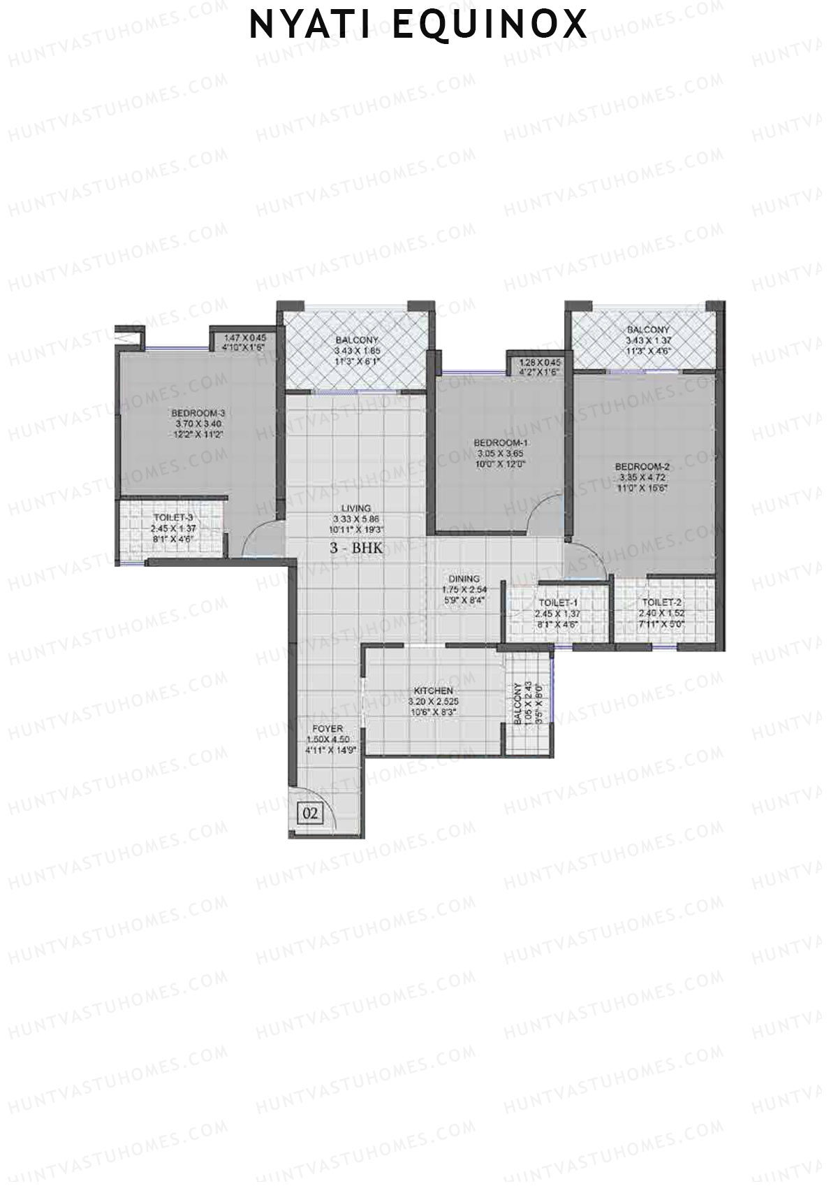 Nyati Equinox Tower 1C Unit 2 Floor Plan