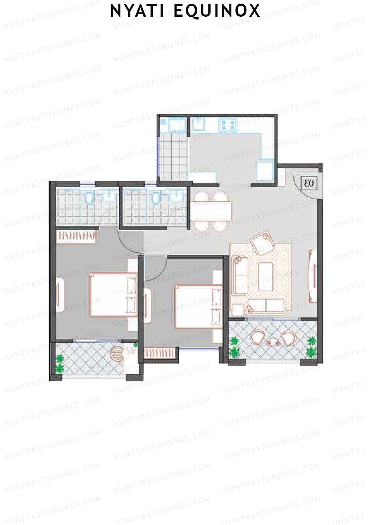 Nyati Equinox Tower 1C Unit 4 Floor Plan