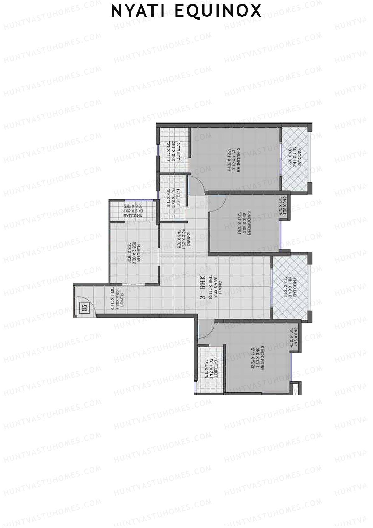 Nyati Equinox Tower 2F Unit 3 Floor Plan