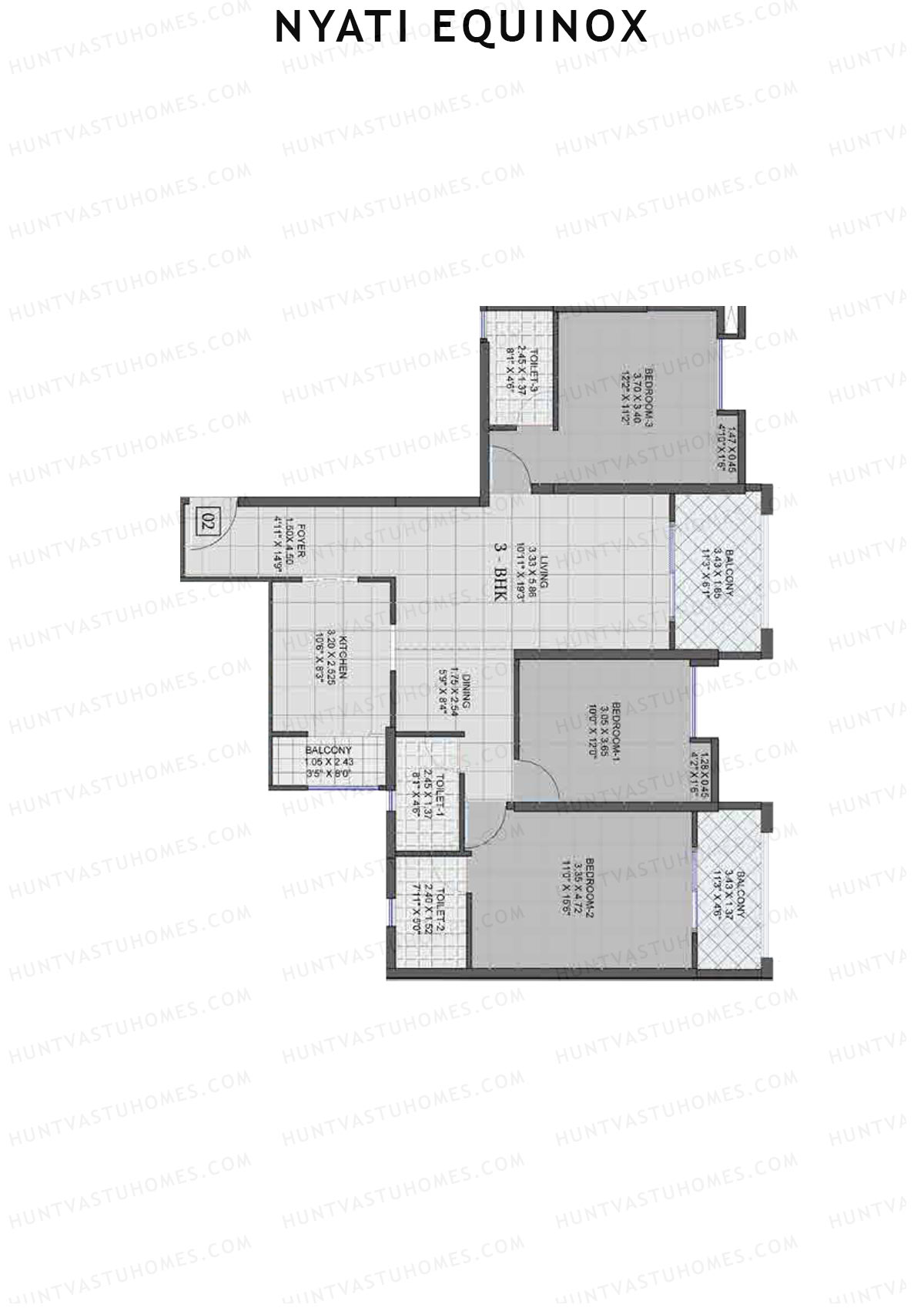 Nyati Equinox Tower 2F Unit 4 Floor Plan
