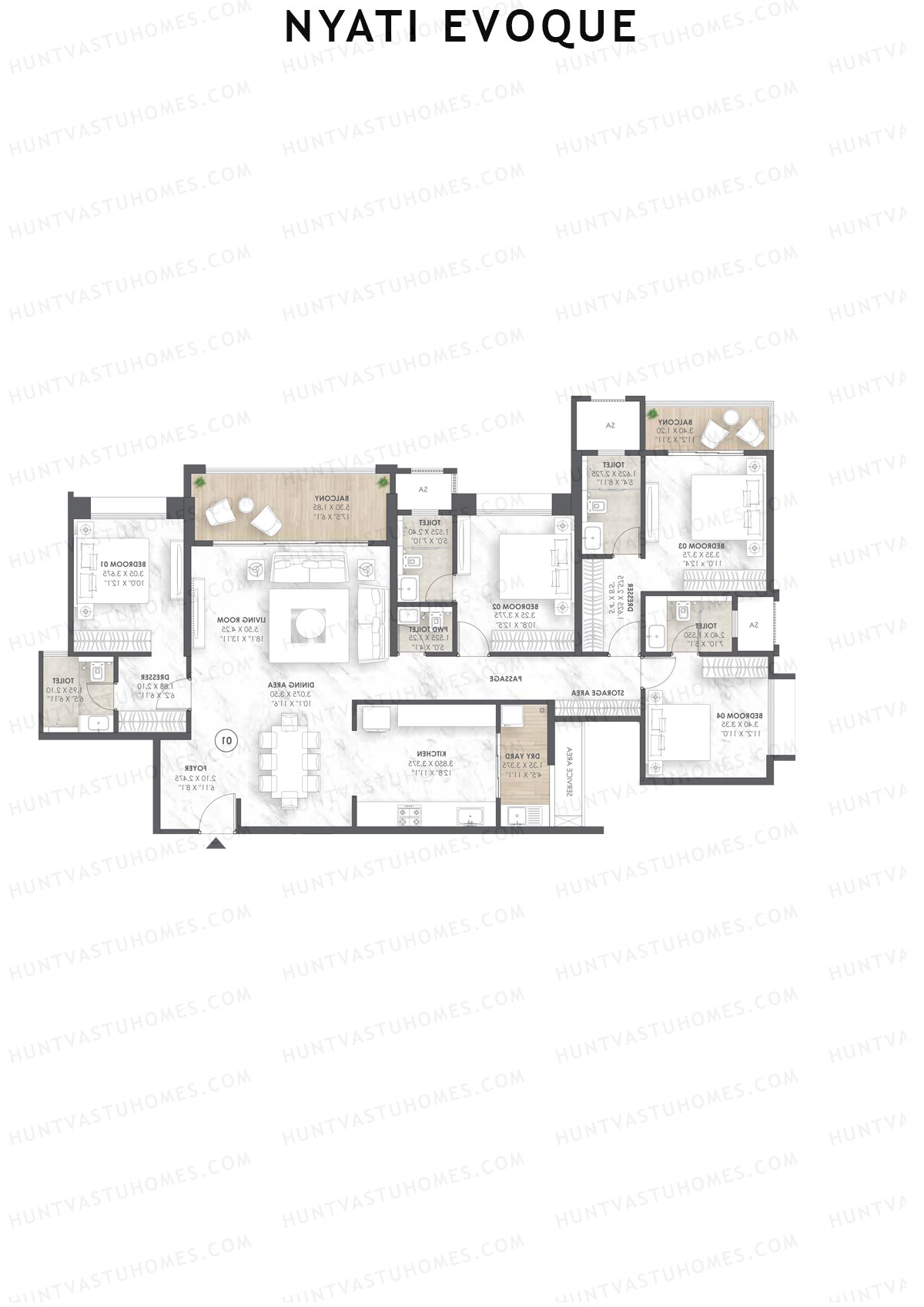 Nyati Evoque Tower A2 Unit 2 Floor Plan