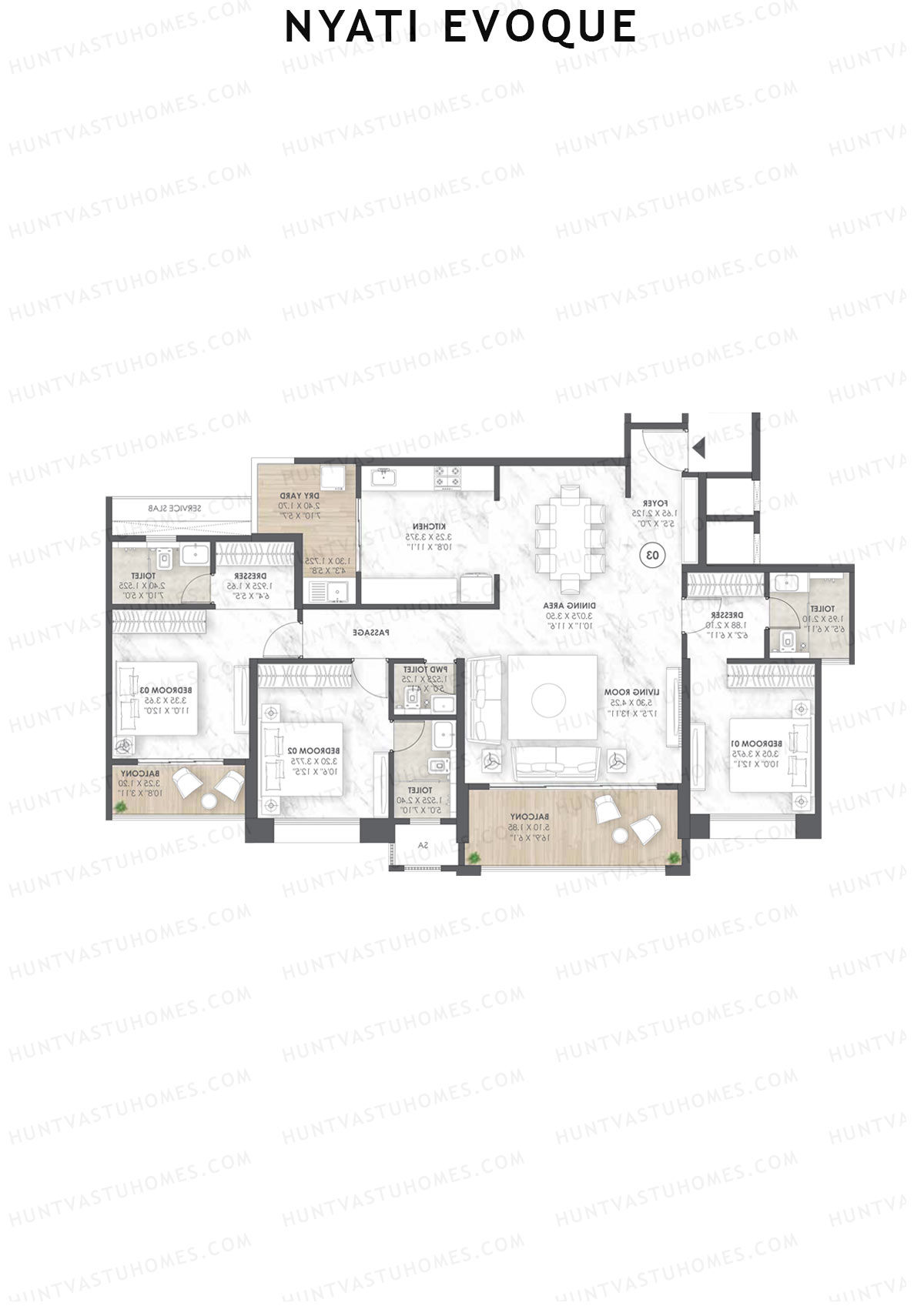 Nyati Evoque Tower A2 Unit 4 Floor Plan